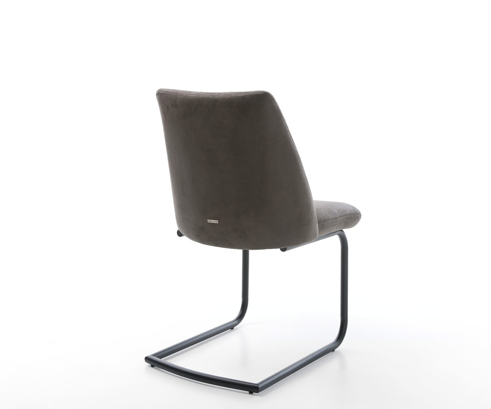 Cantilever Elso-Flex microvelours anthracite vintage pied cantilever rond noir ressorts ensachés 5