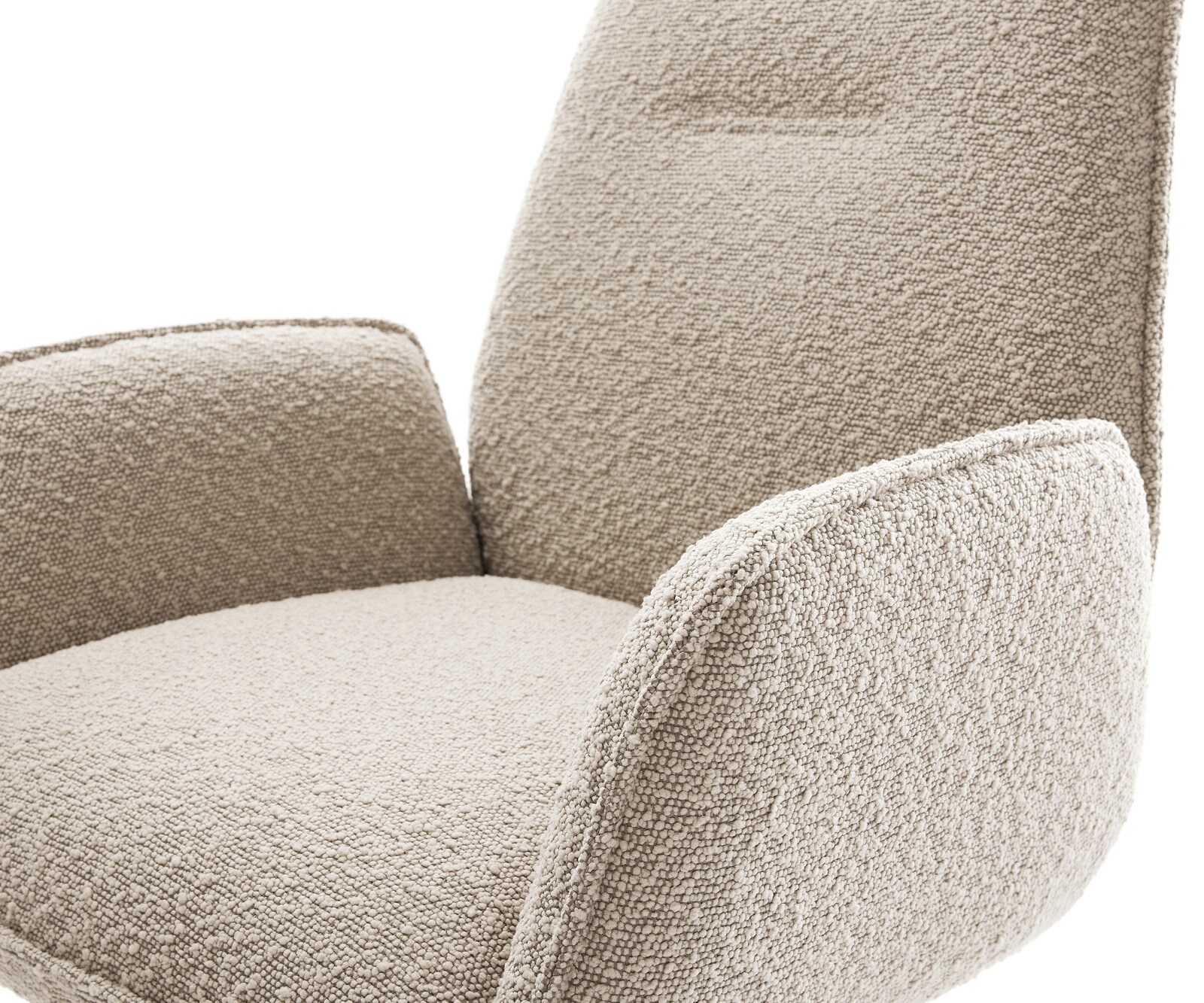 Chaise-pivotante Zoa-Flex bouclé boue pied croisé large noir pivotement sur 360° fonction bascule ressorts ensachés 3