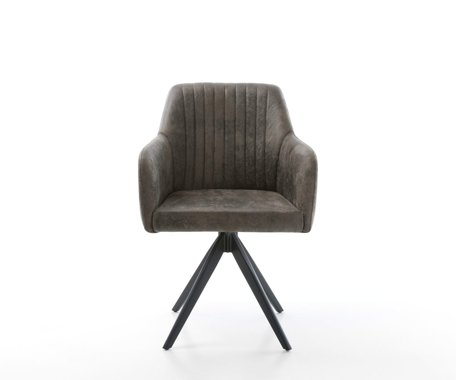 Chaise-de-salle-à-manger Greg-Flex microvelours gris antique pied croisé angulaire noir ressorts ensachés 1 Chaise-de-salle-à-manger Greg-Flex microvelours gris antique pied croisé angulaire noir ressorts ensachés 1