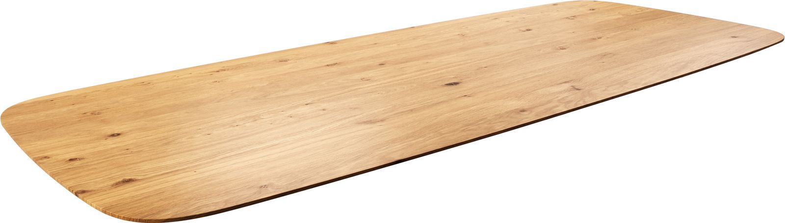 Plateau de table à manger Edge Boot 300x120x2,5-3 chêne naturel huilé Bord suisse