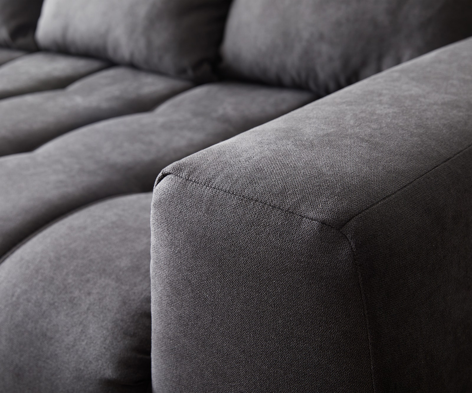 Canapé-panoramique Nabor 300x230 cm microfibre noir pouf à gauche incl. fonction d'extension électrique 6 Canapé-panoramique Nabor 300x230 cm microfibre noir pouf à gauche incl. fonction d'extension électrique 6