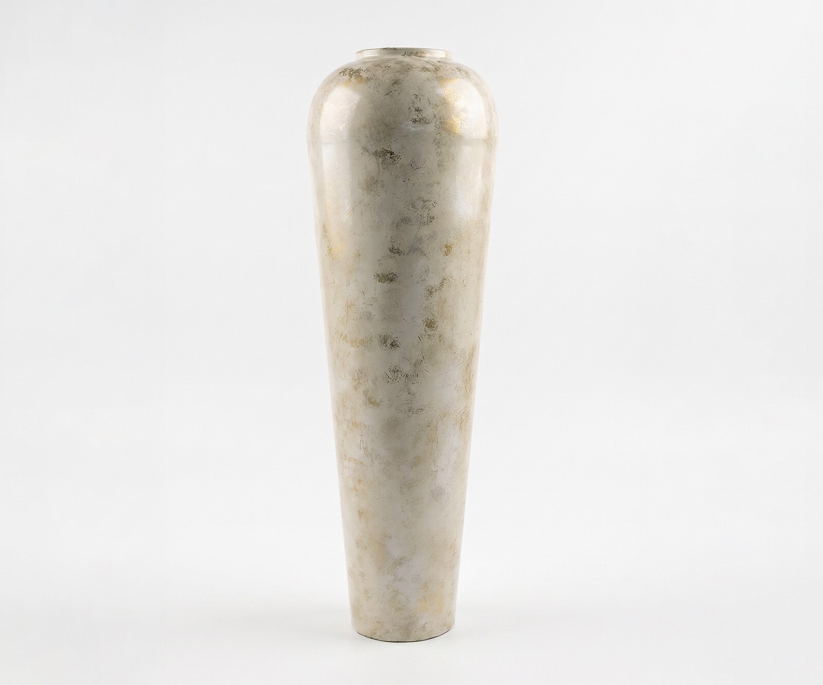 Vase Tavera l29 x P29 x H95 cm Métal Alabaster Gold Fait main