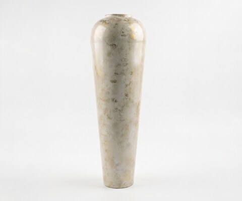 Vase Tavera l29 x P29 x H95 cm Métal Alabaster Gold Fait main