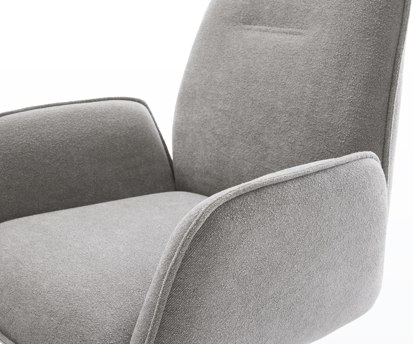 Chaise-de-salle-à-manger Zoa-Flex tissu structuré doux gris pied trapèze noir resorts ensachés 4