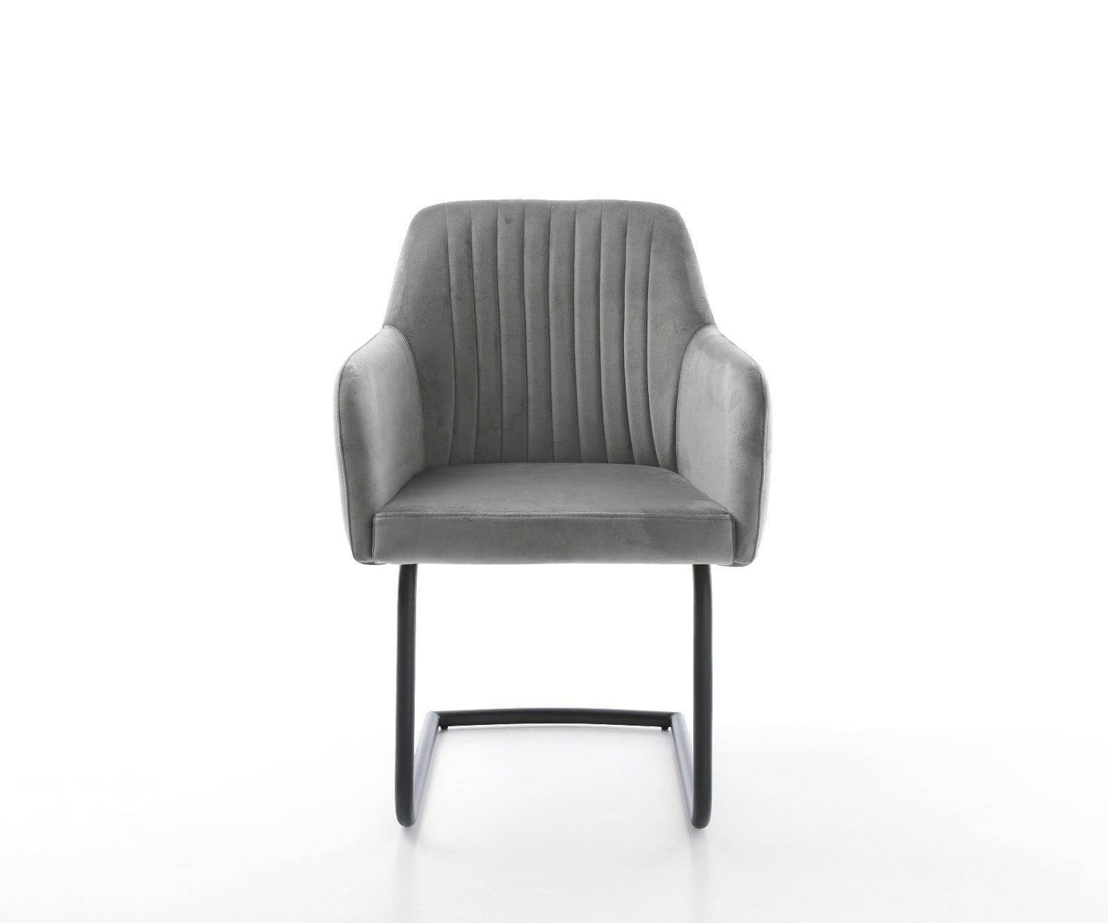 Cantilever Greg-Flex velours gris pied cantilever rond noir ressorts ensachés 1 Cantilever Greg-Flex velours gris pied cantilever rond noir ressorts ensachés 1