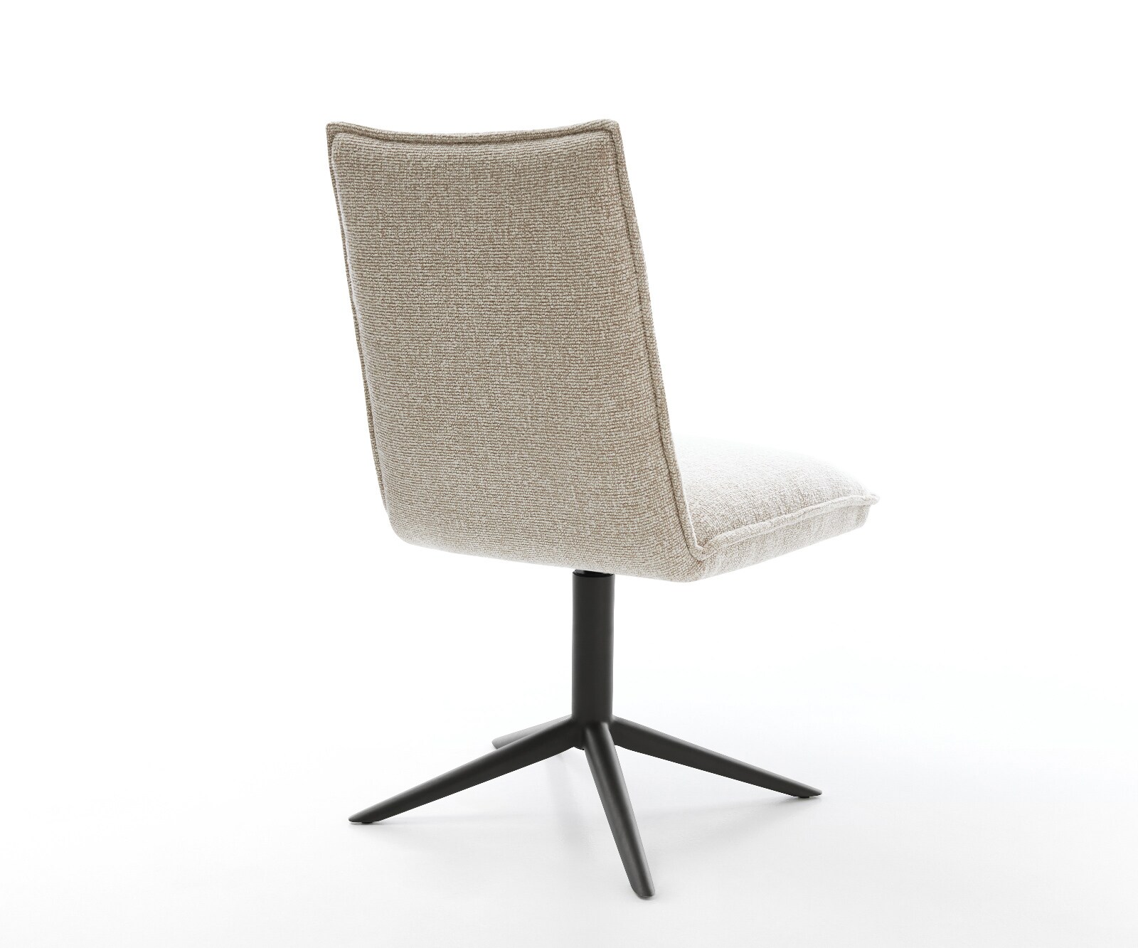 Chaise-pivotante Lelio-Flex tissu tissé doux beige pied de chaise 4 branches noir pivotement sur 360° fonction bascule resorts ensachés 5
