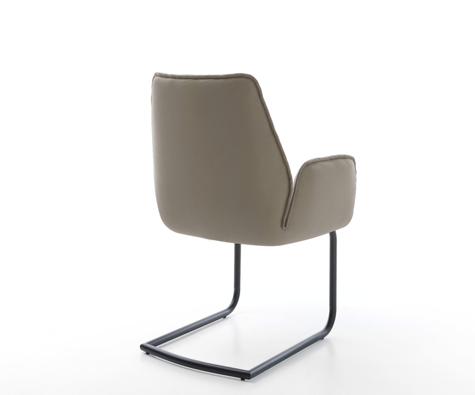 Cantilever Zoa-Flex cuir de vache couleur boue pied cantilever rond noir ressorts ensachés 4