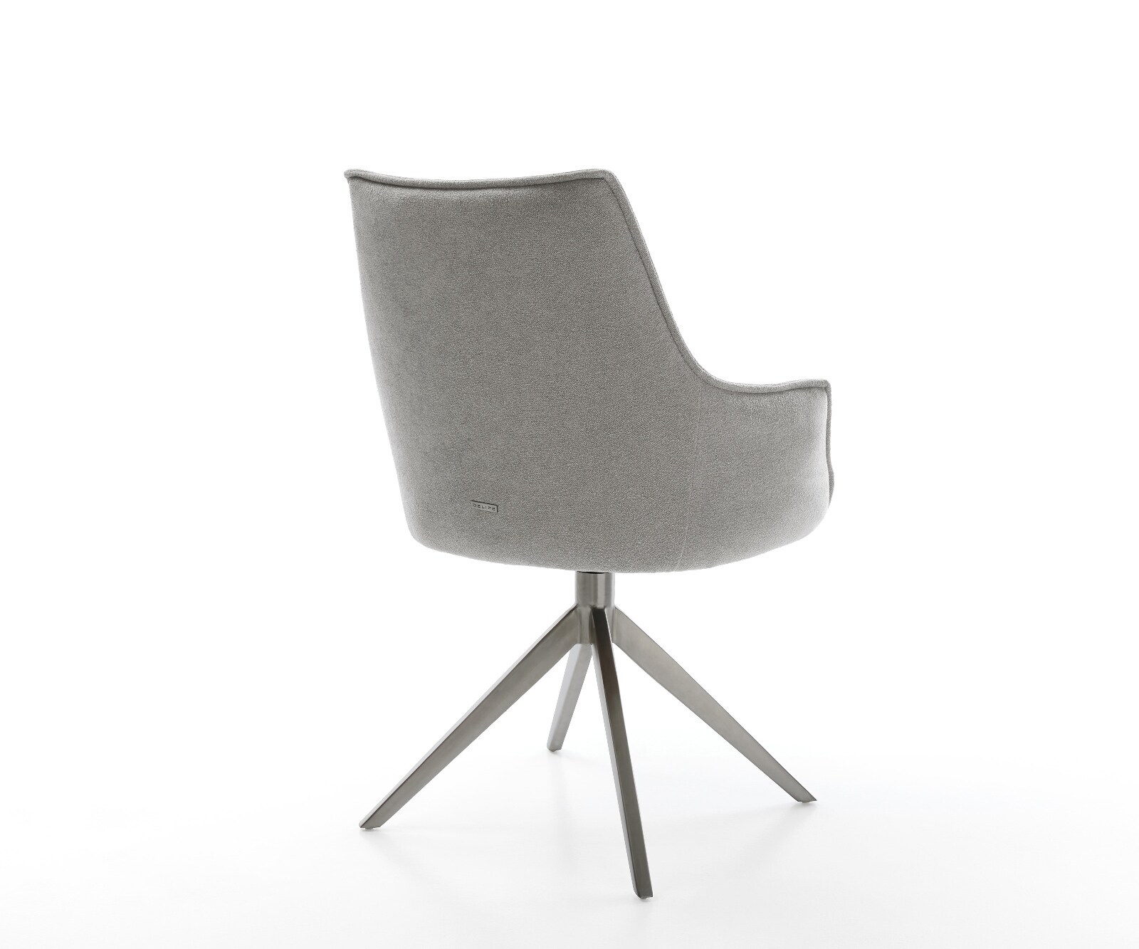 Chaise-pivotante Alja-Flex avec accoudoirs tissu structuré doux gris pied croisé large grafiete pivotement sur 360° fonction bascule resorts ensachés 5