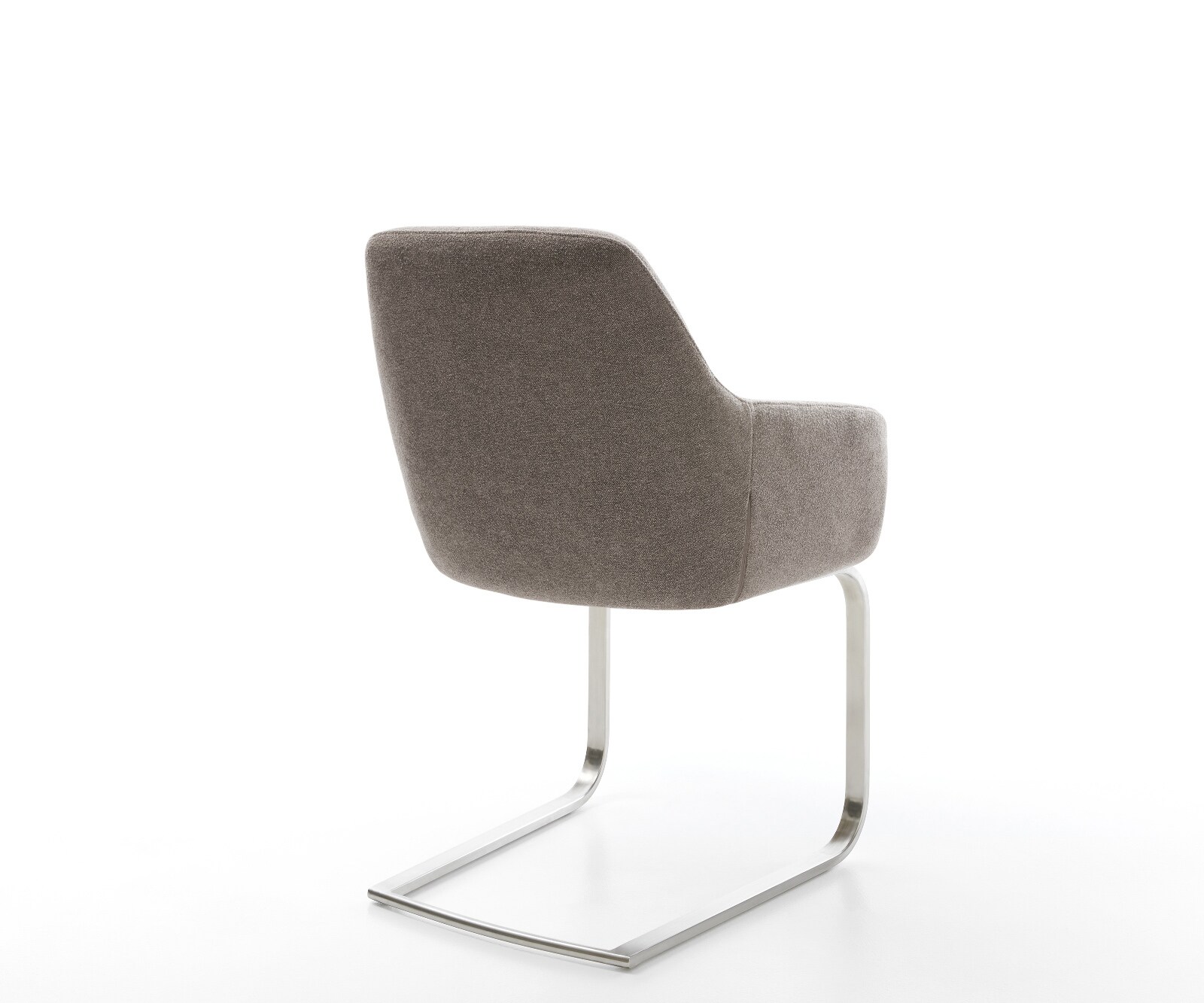 Cantilever Pejo-Flex tissu structuré doux taupe pied cantilever plat acier inoxydable ressorts ensachés 4