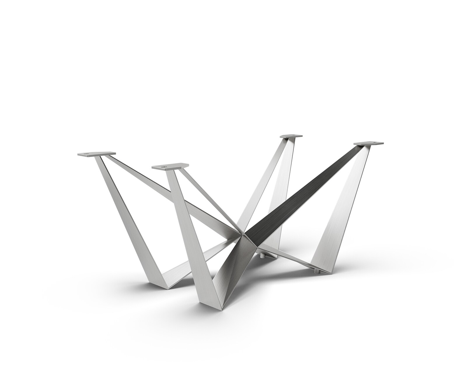 Cadre de table Spider métal argenté pour tables extensibles de 180-220 cm Cadre de table Spider métal argenté pour tables extensibles de 180-220 cm