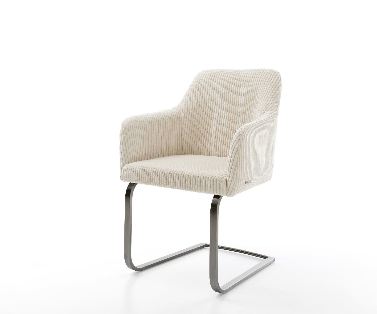 Cantilever Greg-Flex côtelé beige pied cantilever plat grafiete ressorts ensachés Cantilever Greg-Flex côtelé beige pied cantilever plat grafiete ressorts ensachés