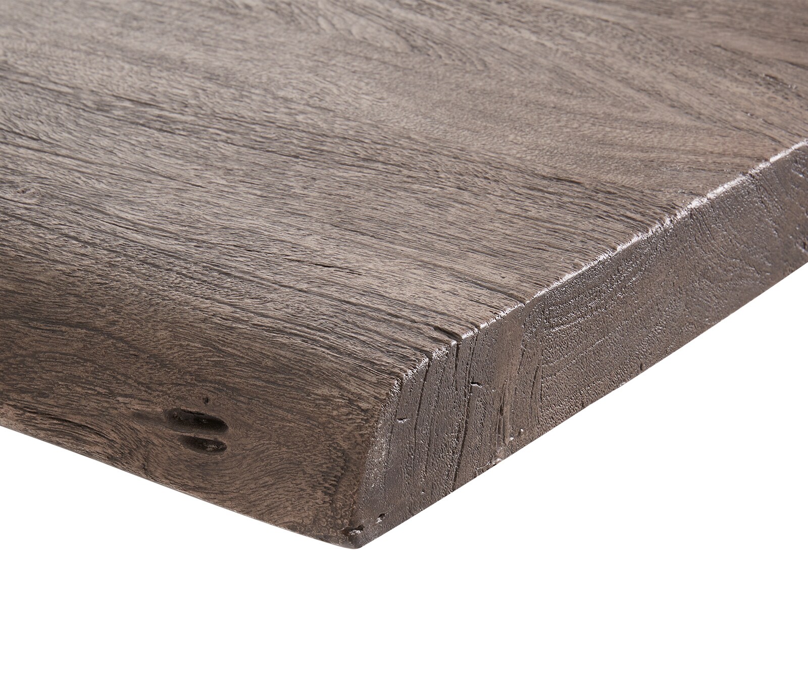 Table à manger Edge 300x100 XL acacia platine cadre traîneau noir Live-Edge 4