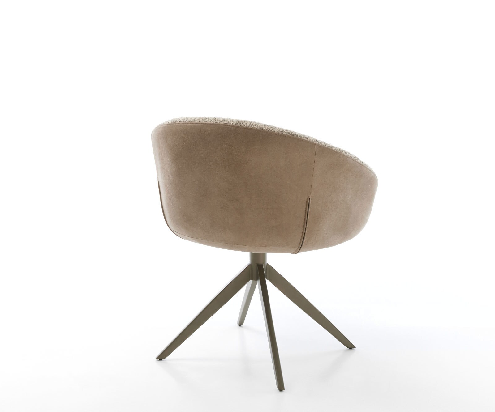 Chaise-pivotante Vinka-Flex tissu mixte boue pied croisé large aspect titane pivotement sur 360° fonction bascule ressorts ensachés 5