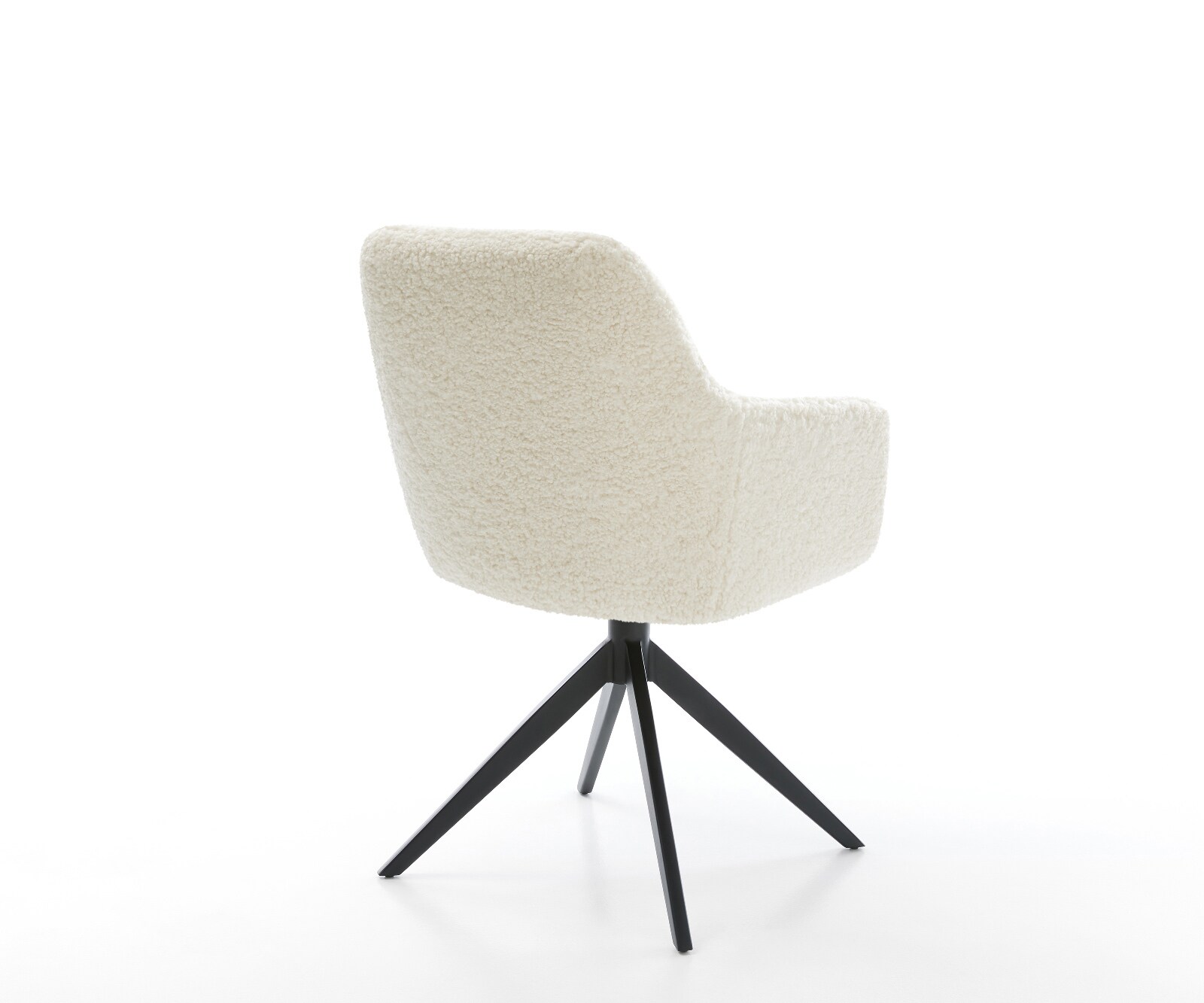 Chaise-pivotante Pejo-Flex tissu teddy beige pied croisé large noir pivotement sur 360° fonction bascule resorts ensachés 5