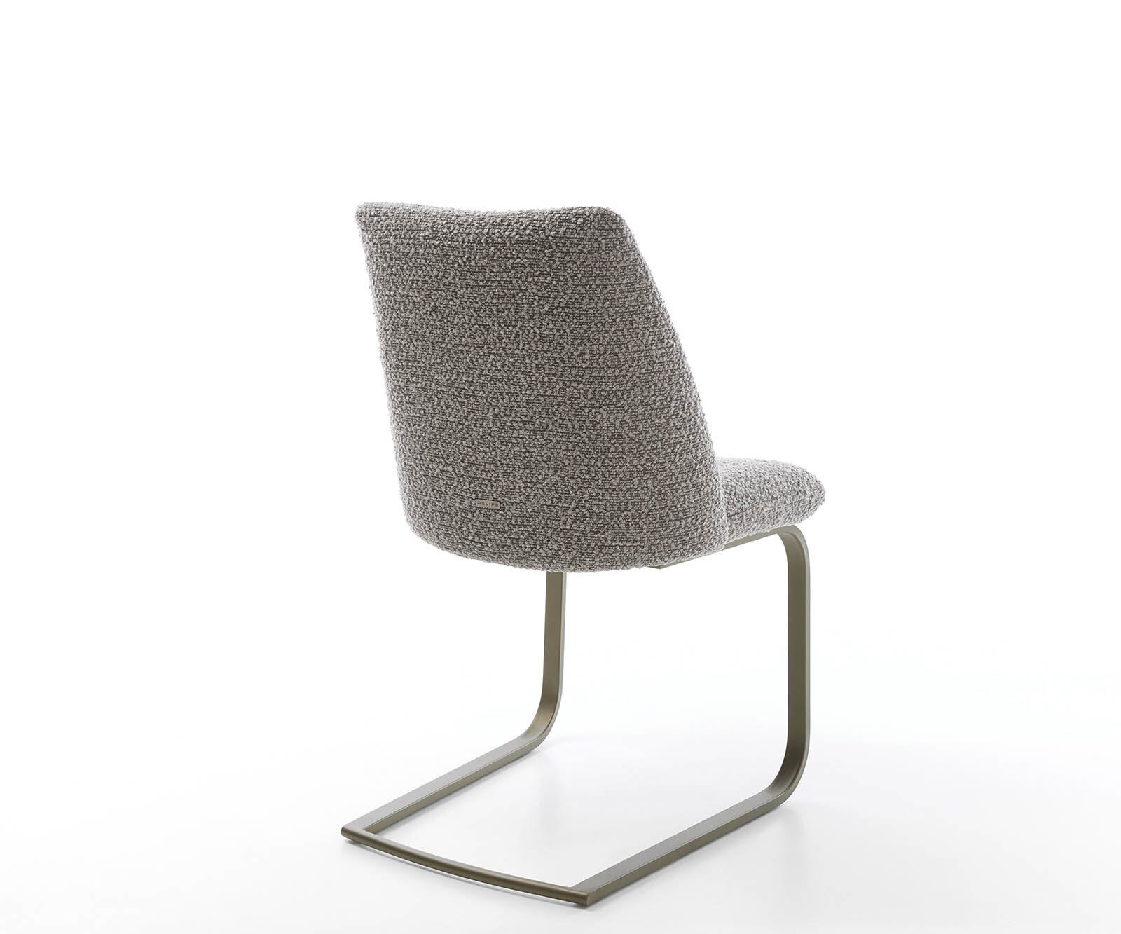 Cantilever Elso-Flex bouclé gris argenté pied cantilever plat aspect titane ressorts ensachés 4 Cantilever Elso-Flex bouclé gris argenté pied cantilever plat aspect titane ressorts ensachés 4