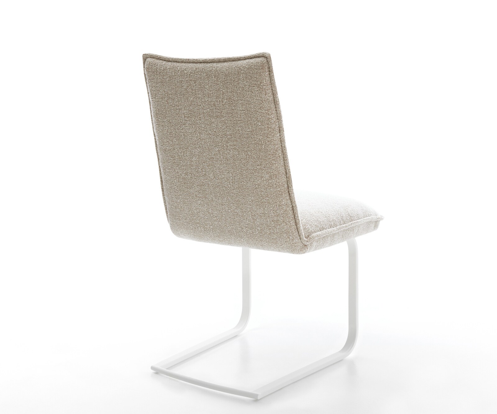 Cantilever Lelio-Flex tissu tissé doux beige pied cantilever plat blanc resorts ensachés 4