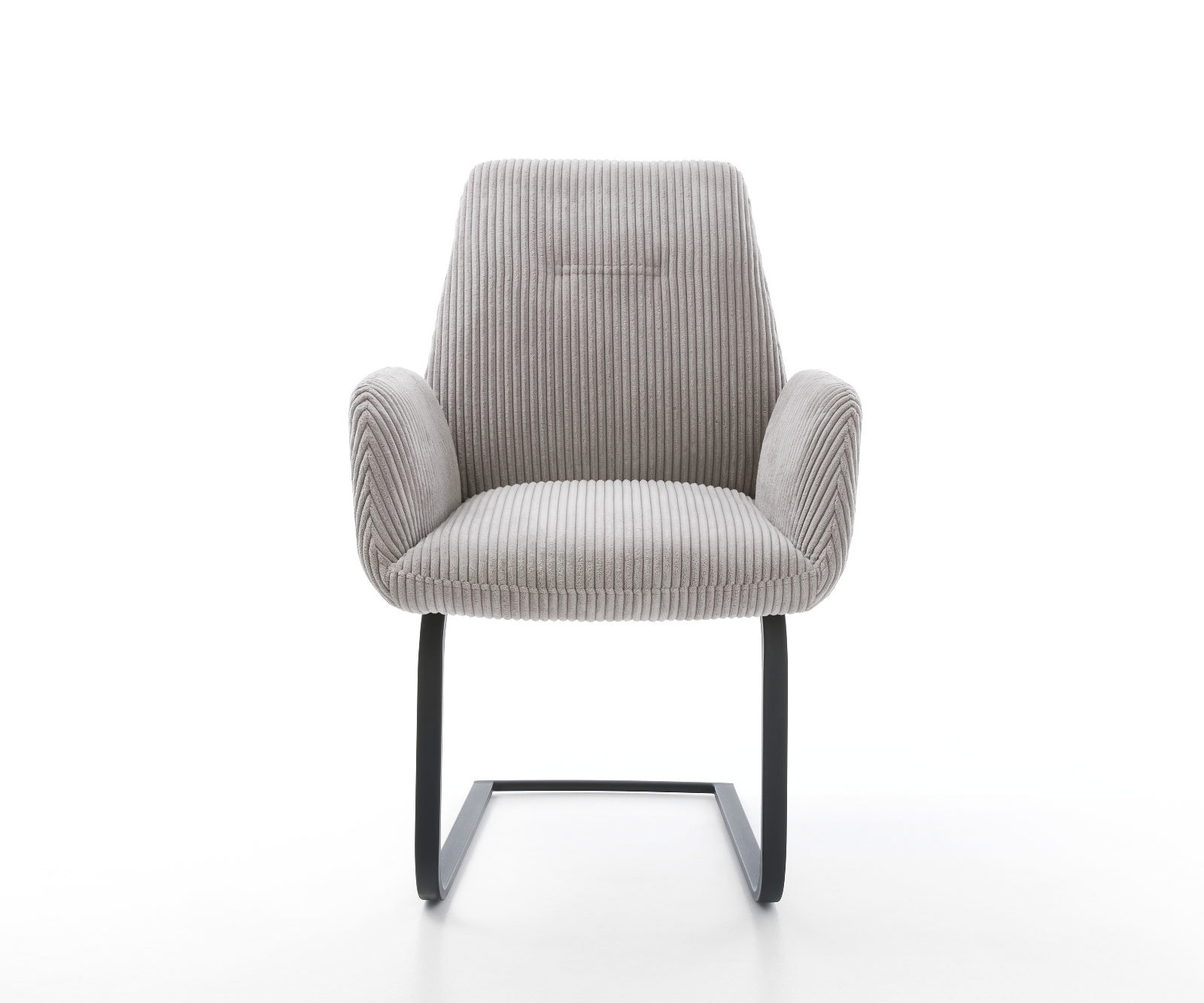 Cantilever Zoa-Flex côtelé gris argenté pied cantilever plat noir ressorts ensachés 1 Cantilever Zoa-Flex côtelé gris argenté pied cantilever plat noir ressorts ensachés 1