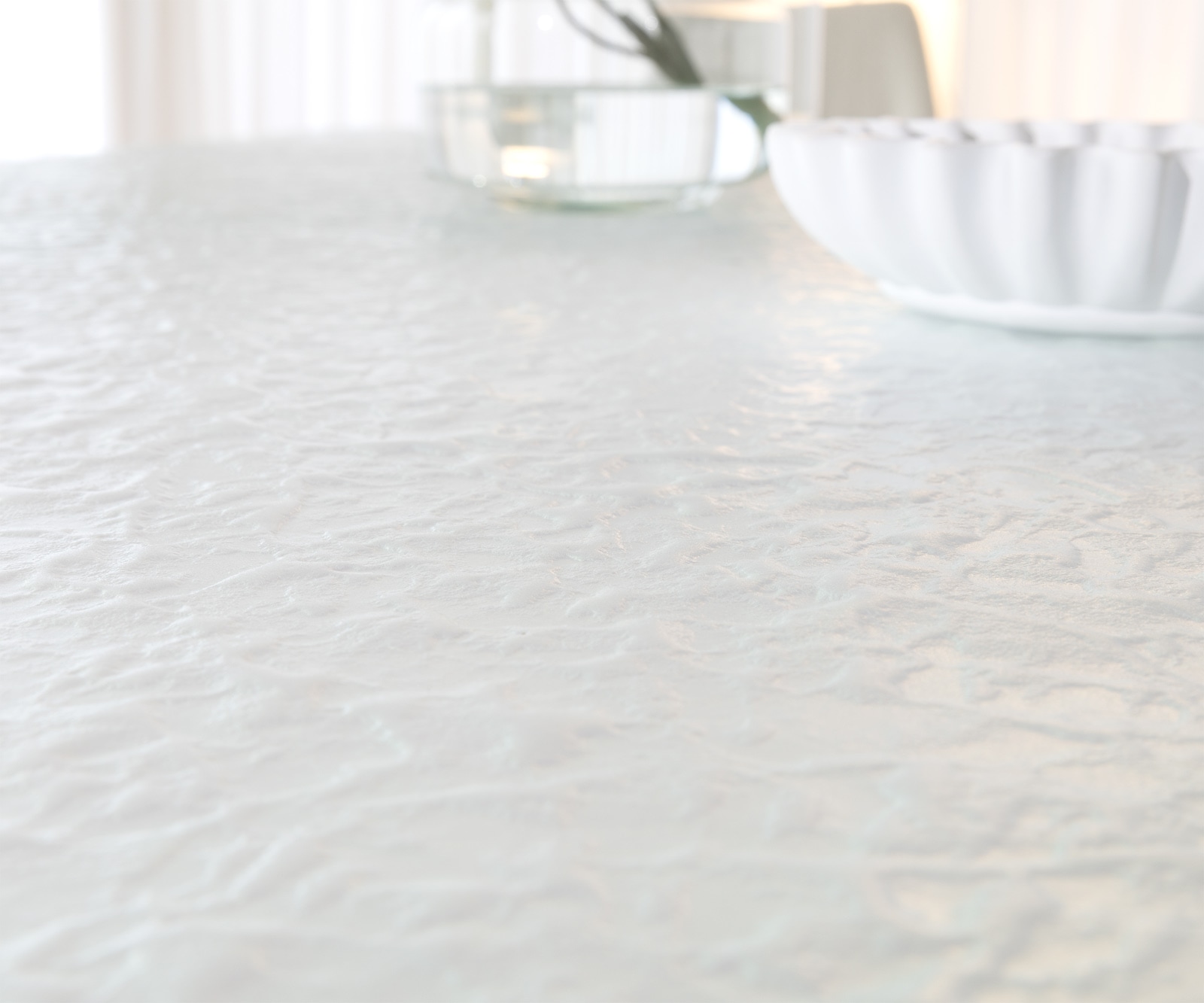 Table à manger Edge Boot 240x120 verre en relief Perlmutt 3D-Design Wave acier inoxydable 4