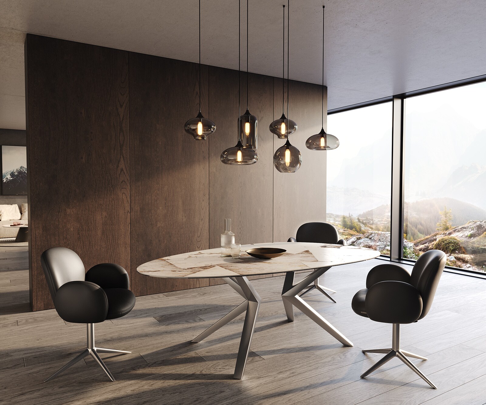 Piètement de table Zenthara anguleux acier inoxydable (set de 2 pièces) 1
