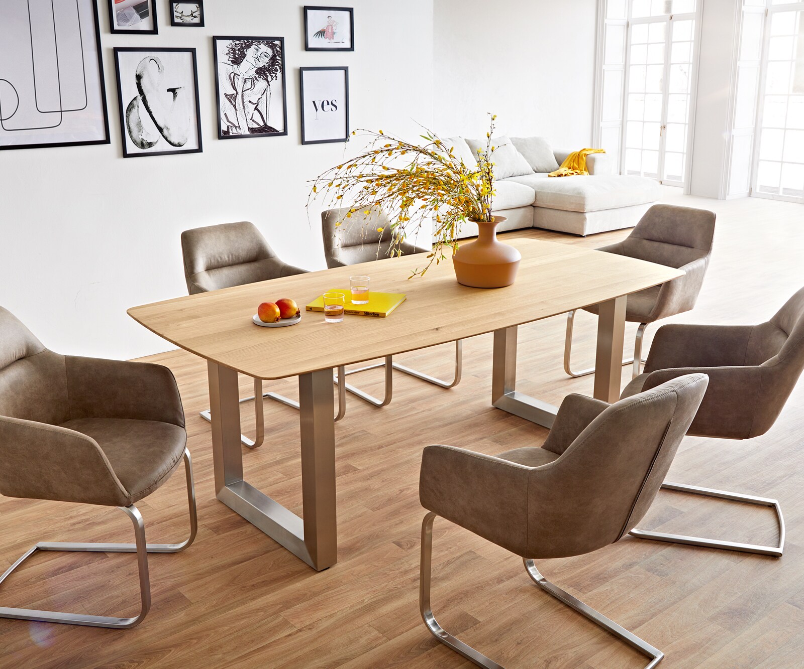 Cadre de table acier inoxydable large (set de 2) 2