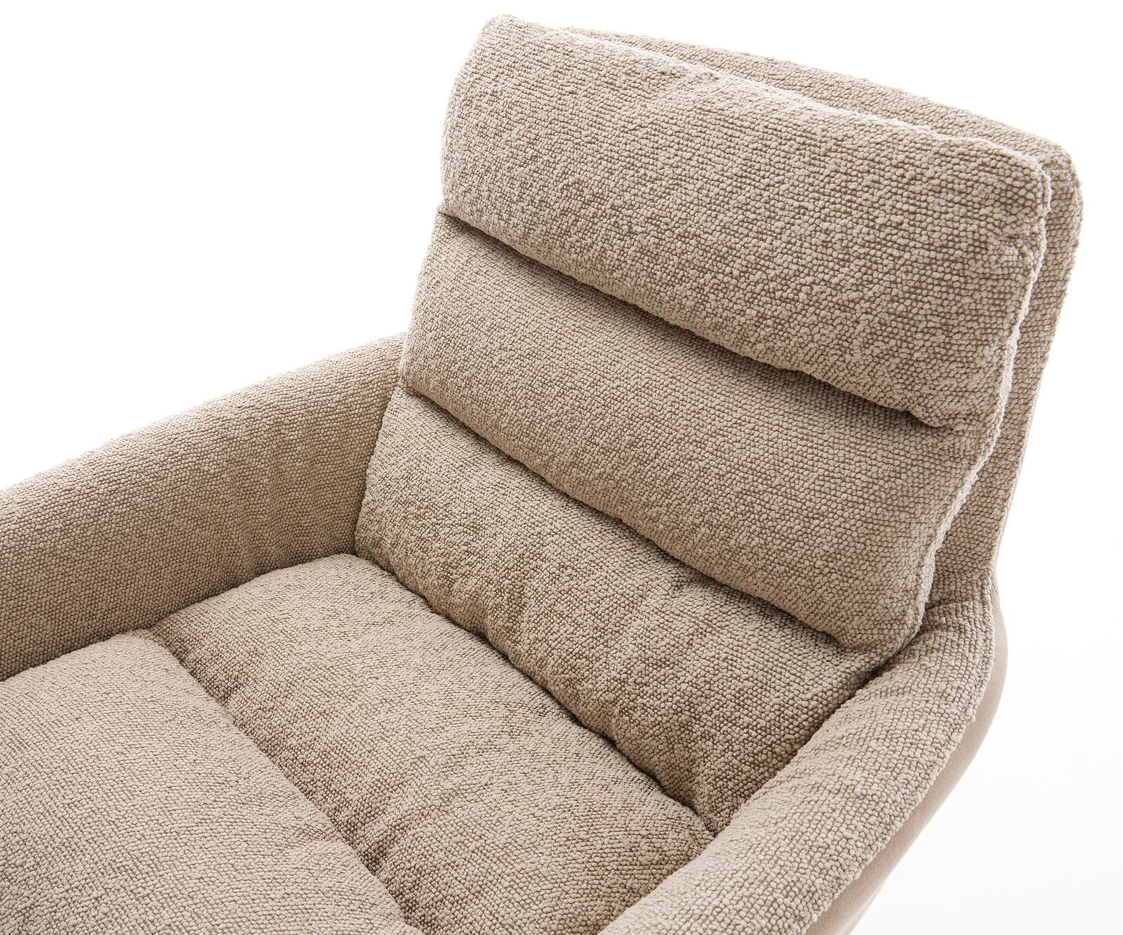 Chaise-pivotante Abelia-Flex avec accoudoirs tissu mixte couleur boue pied croisé large aspect titane pivotement sur 360° 3 Chaise-pivotante Abelia-Flex avec accoudoirs tissu mixte couleur boue pied croisé large aspect titane pivotement sur 360° 3