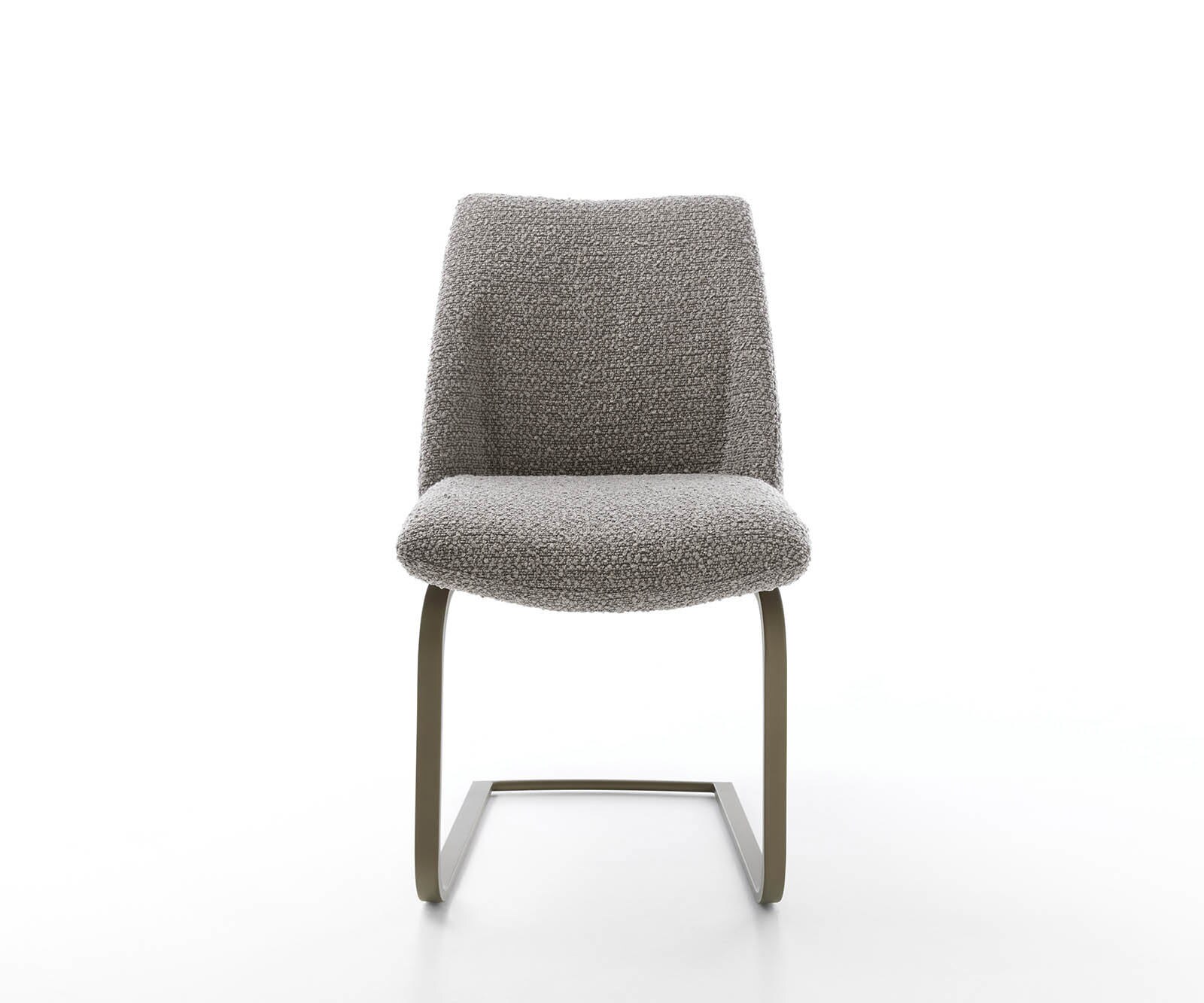 Cantilever Elso-Flex bouclé gris argenté pied cantilever plat aspect titane ressorts ensachés 1 Cantilever Elso-Flex bouclé gris argenté pied cantilever plat aspect titane ressorts ensachés 1