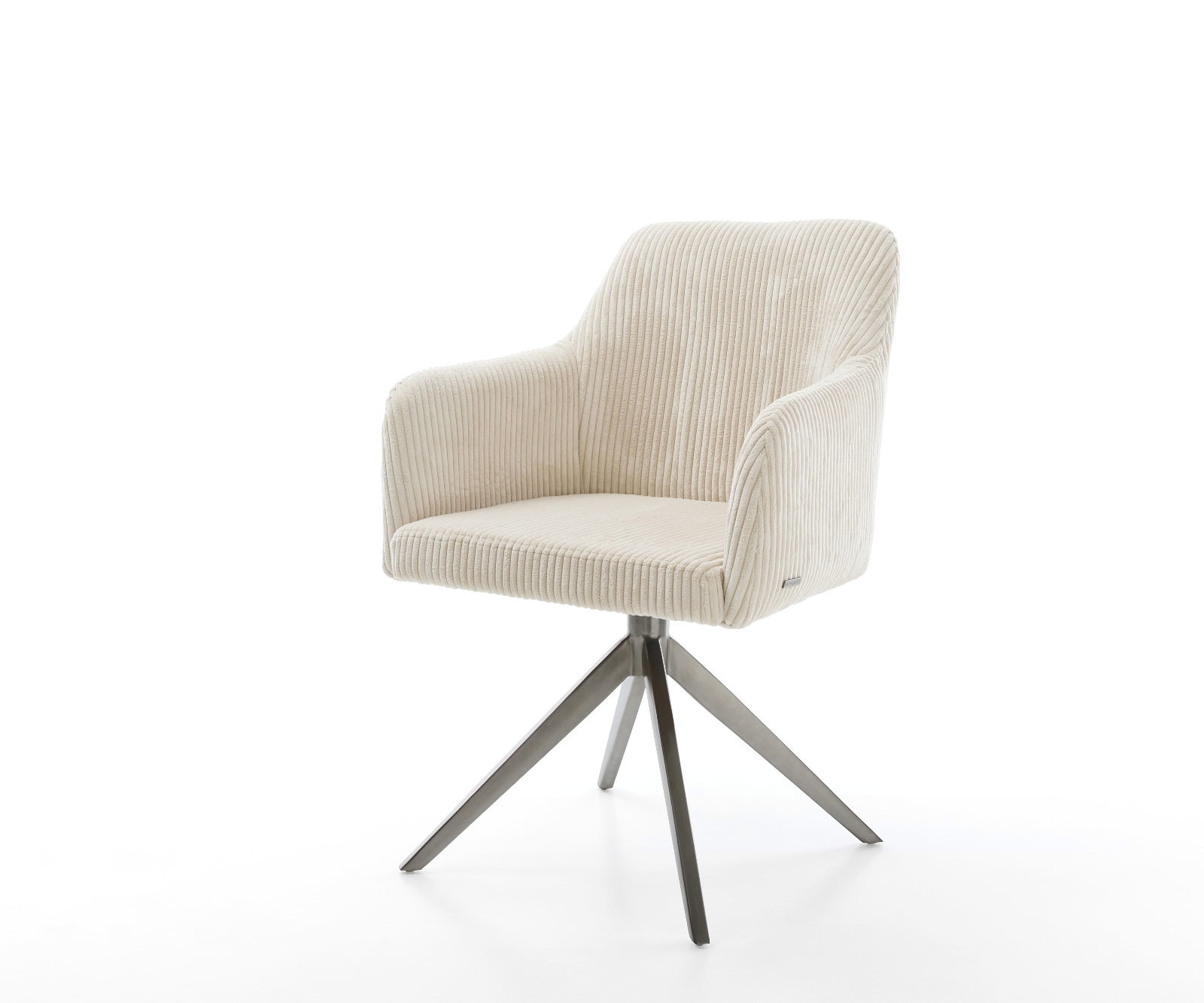 Chaise-pivotante Greg-Flex côtelé beige pied croisé large grafiete pivotement sur 360° fonction bascule ressorts ensachés Chaise-pivotante Greg-Flex côtelé beige pied croisé large grafiete pivotement sur 360° fonction bascule ressorts ensachés