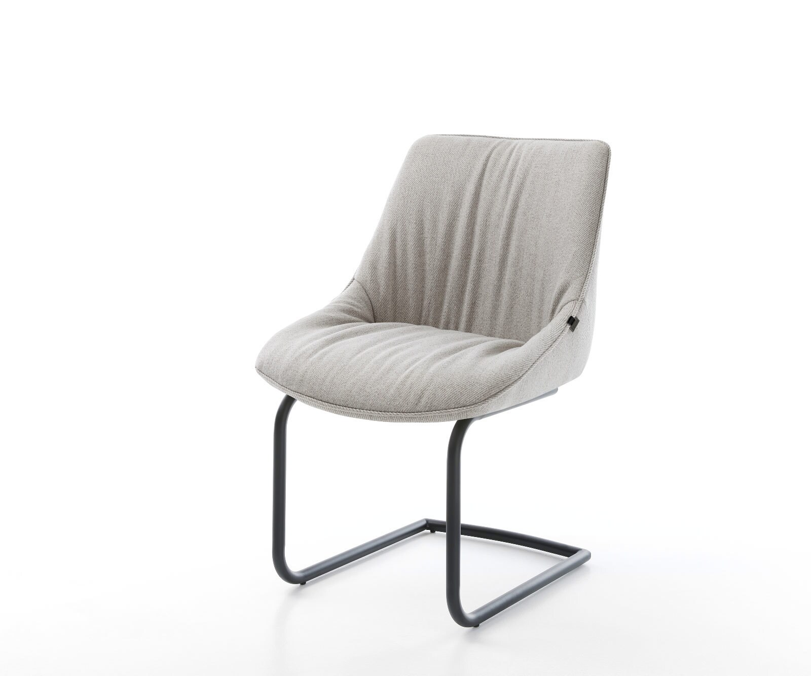 Cantilever Elda-Flex rayures gris clair pied cantilever rond noir