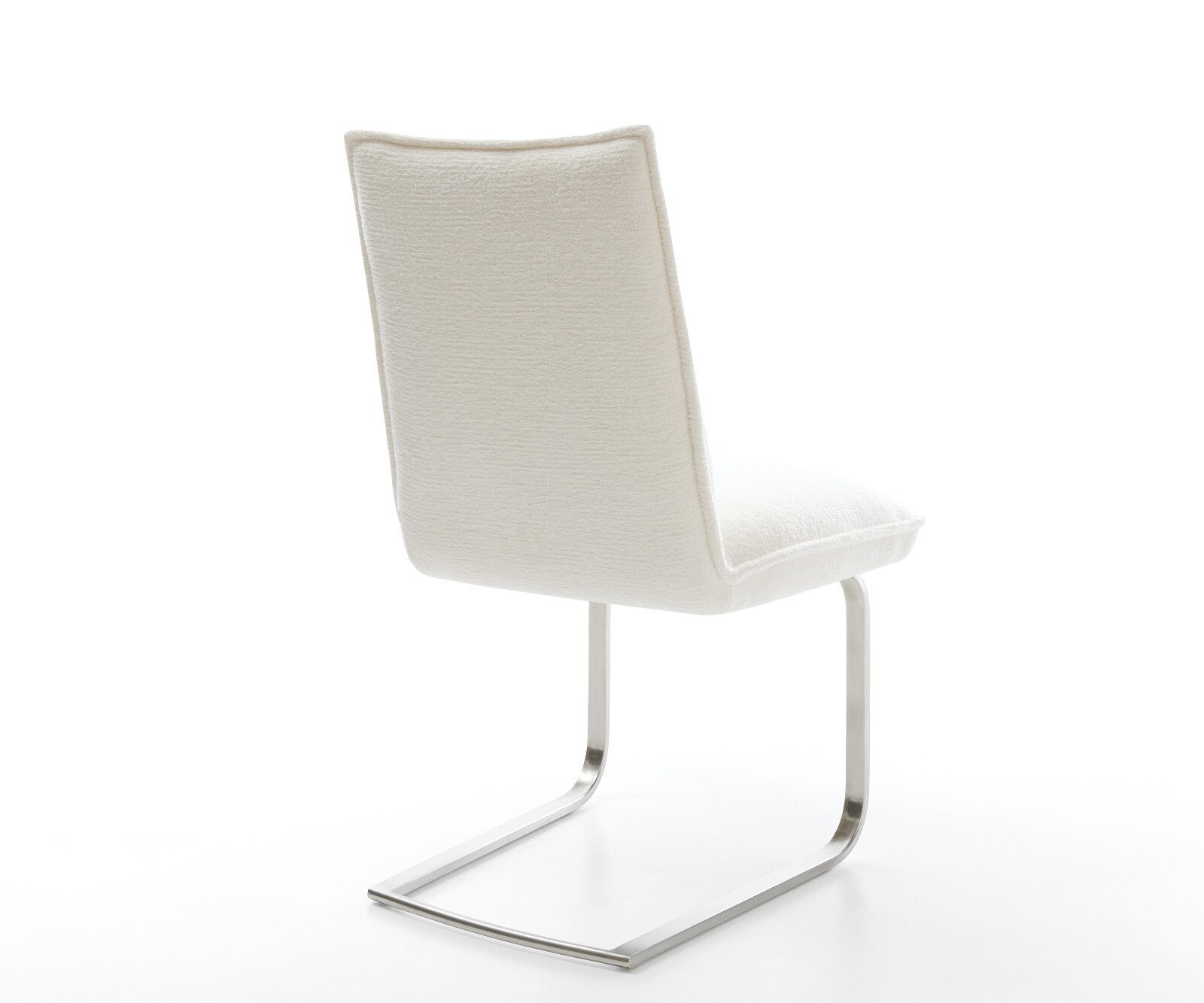 Cantilever Lelio-Flex bouclé doux beige pied cantilever plat acier inoxydable resorts ensachés 5