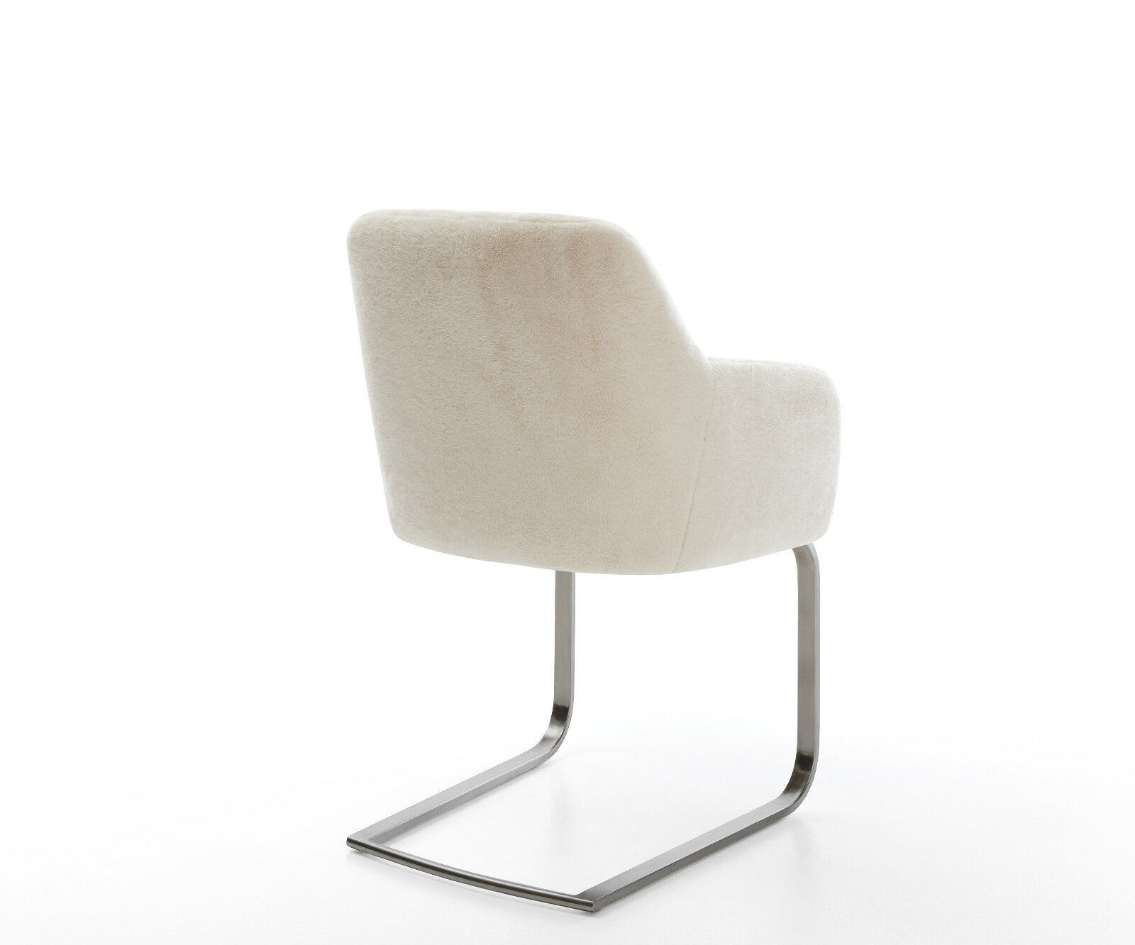 Cantilever Greg-Flex peluche crème-blanc pied cantilever plat grafiete resorts ensachés 5