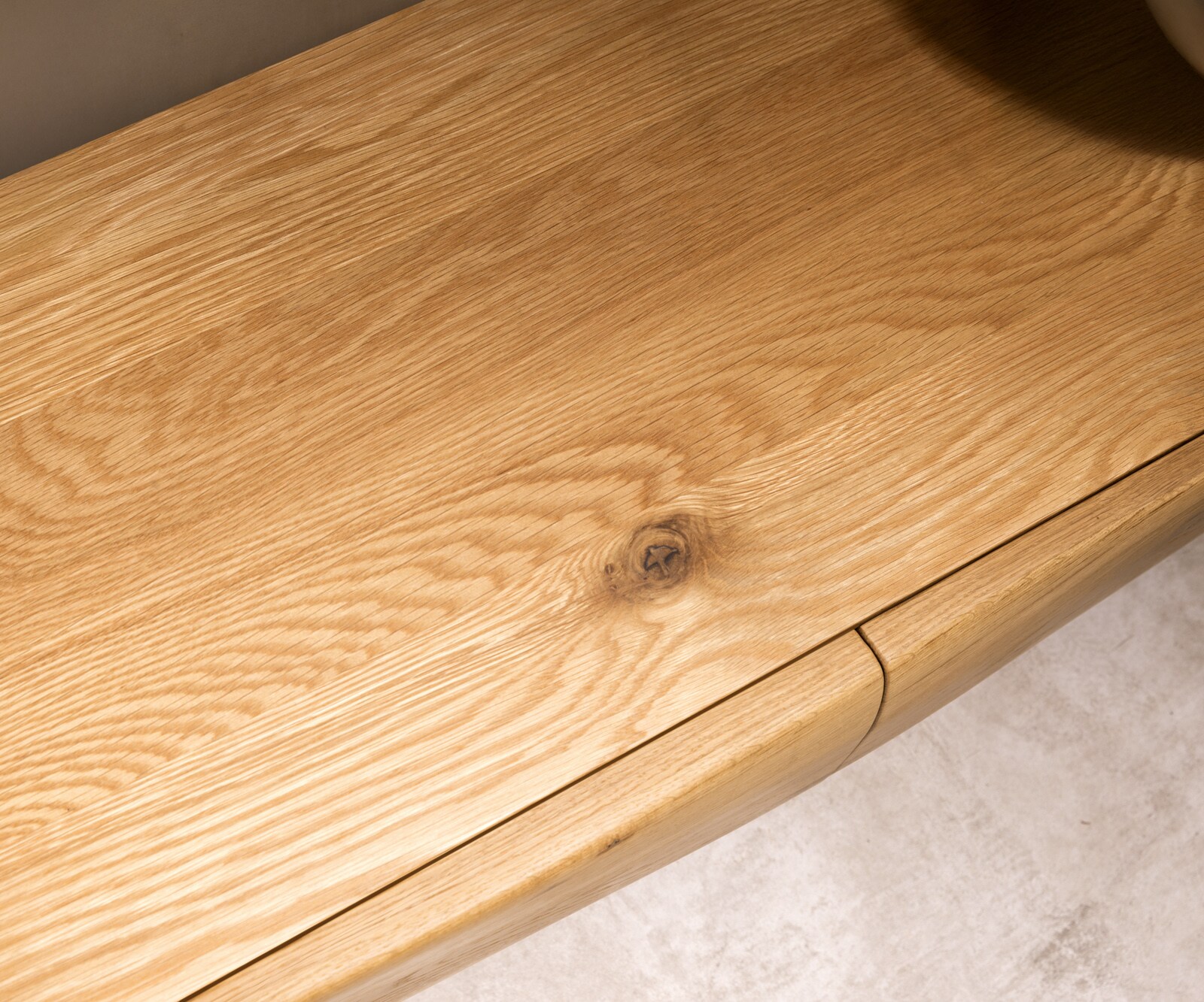 Buffet New Live-Edge 145 cm chêne naturel 3 portes patin métal noir 5