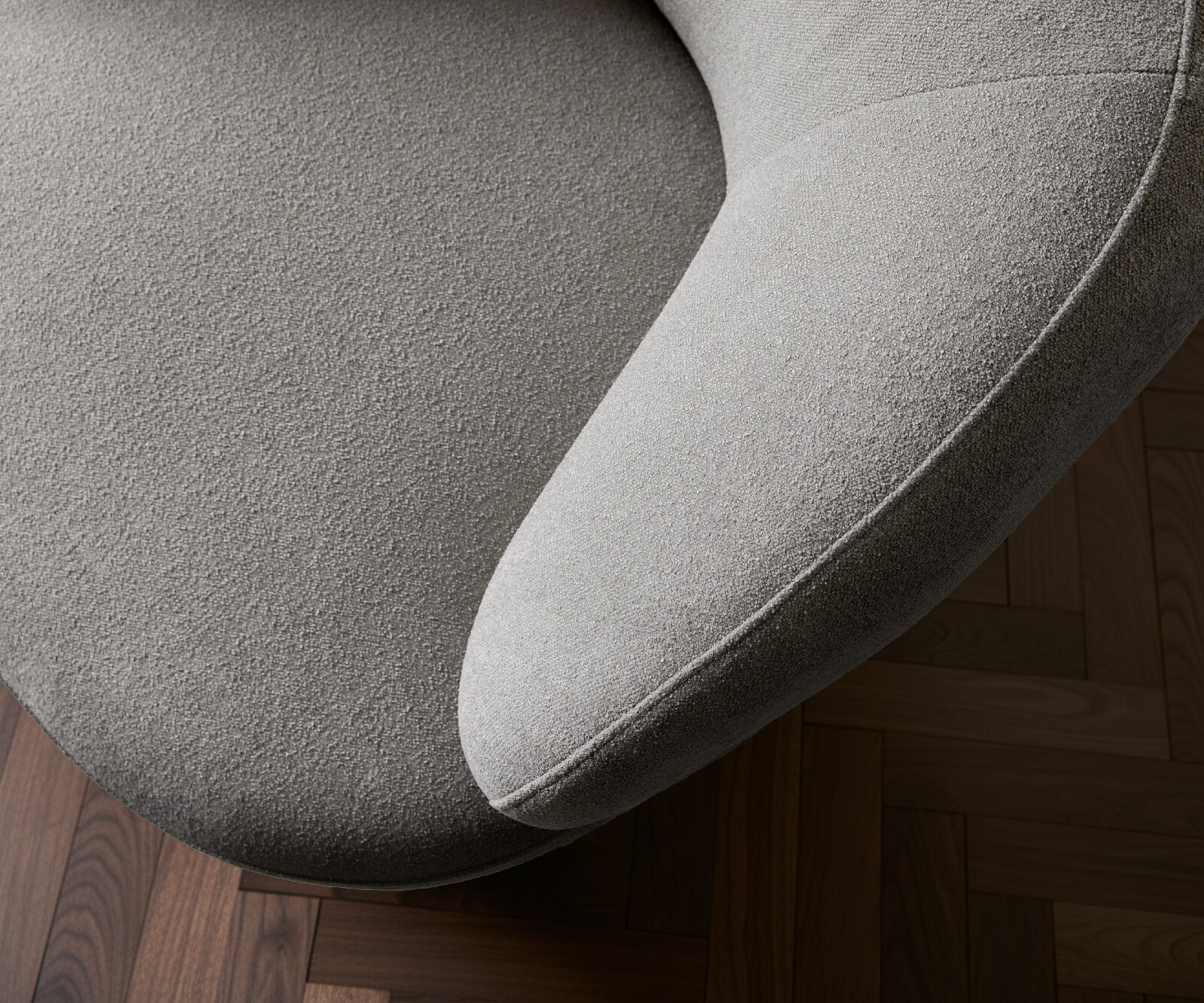 Fauteuil-Lounge Nova 88 x 88 cm, tissu d'ameublement Soft Gris 4