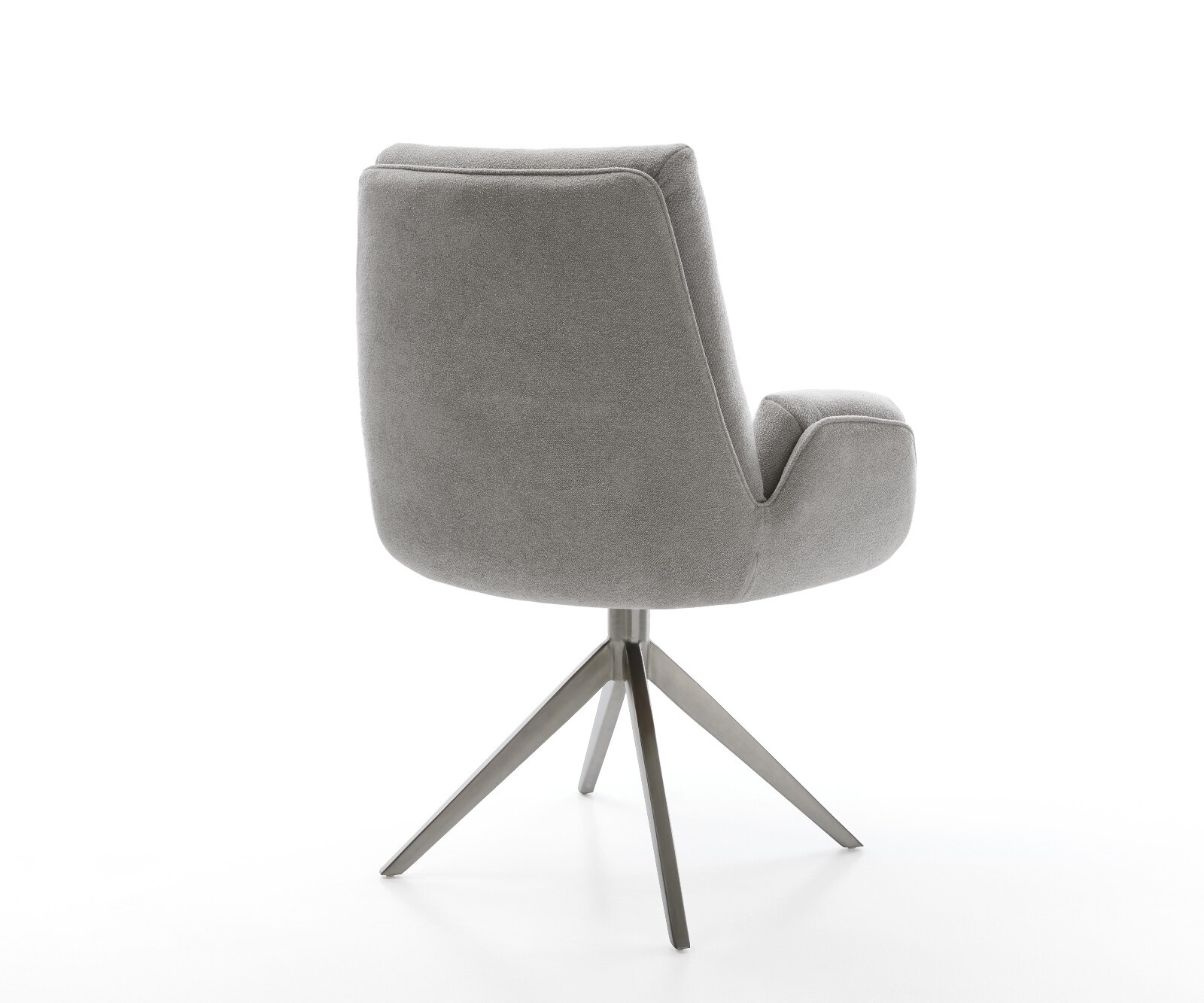 Chaise-pivotante Clea-Flex tissu structuré doux gris pied croisé large grafiete pivotement sur 360° fonction bascule 5