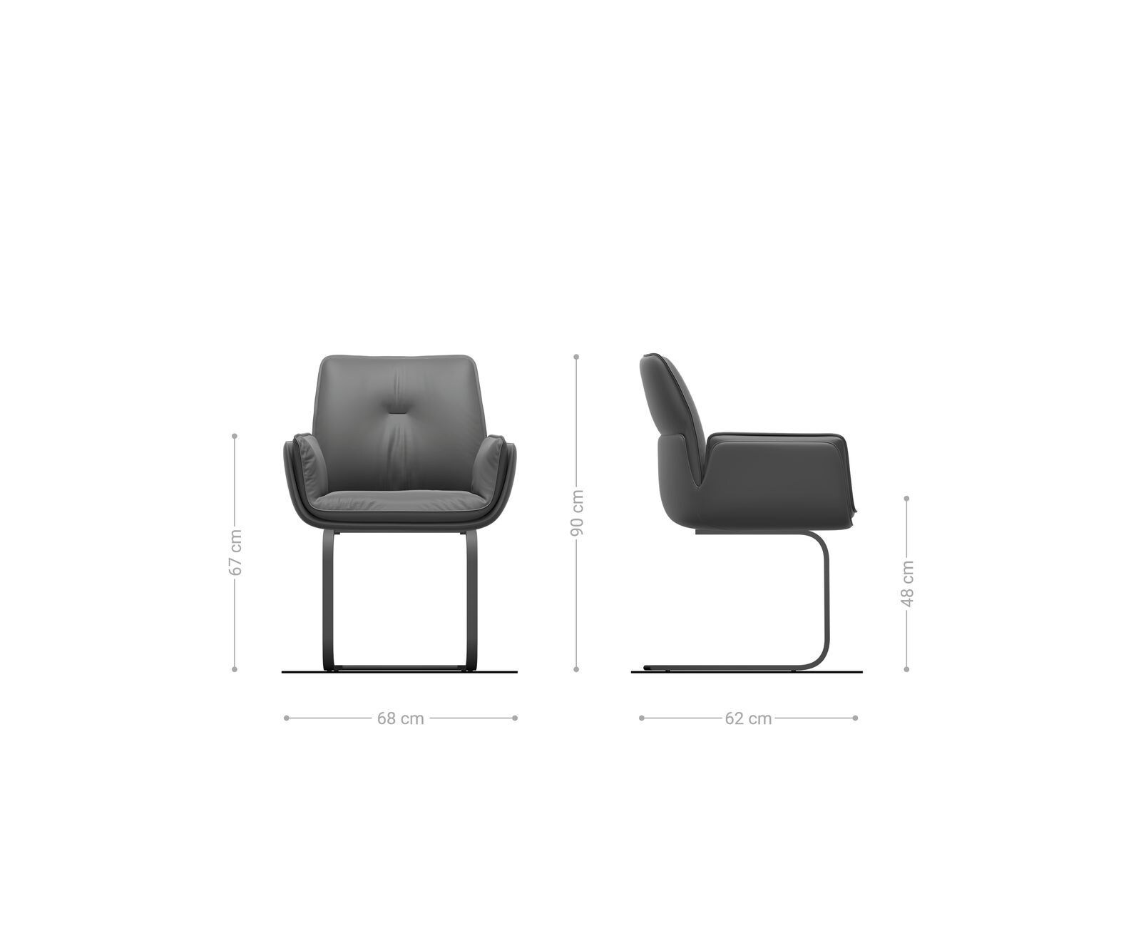 Cantilever Nela-Flex tissu mixte couleur boue pied cantilever plat aspect titane 5 Cantilever Nela-Flex tissu mixte couleur boue pied cantilever plat aspect titane 5