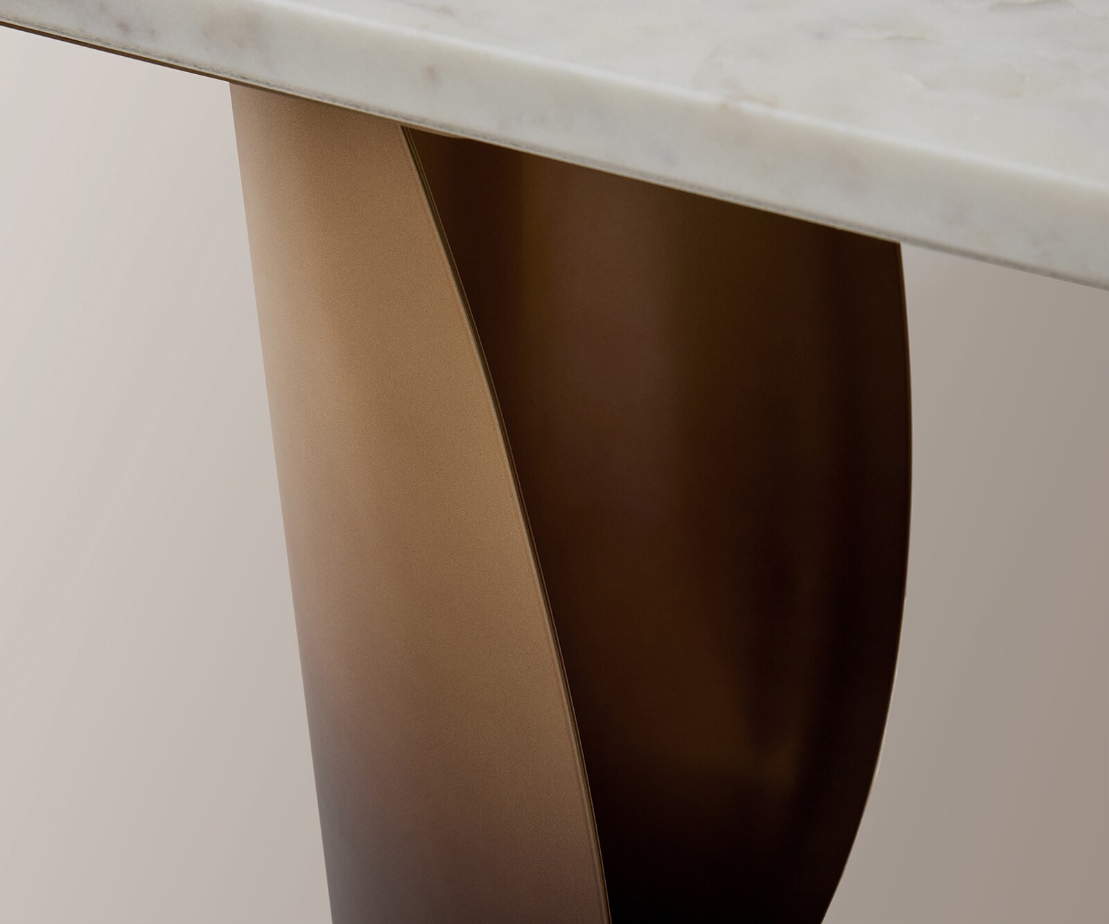 Console Solena 135x40 cm marbre blanc métal Gold Ombre 4