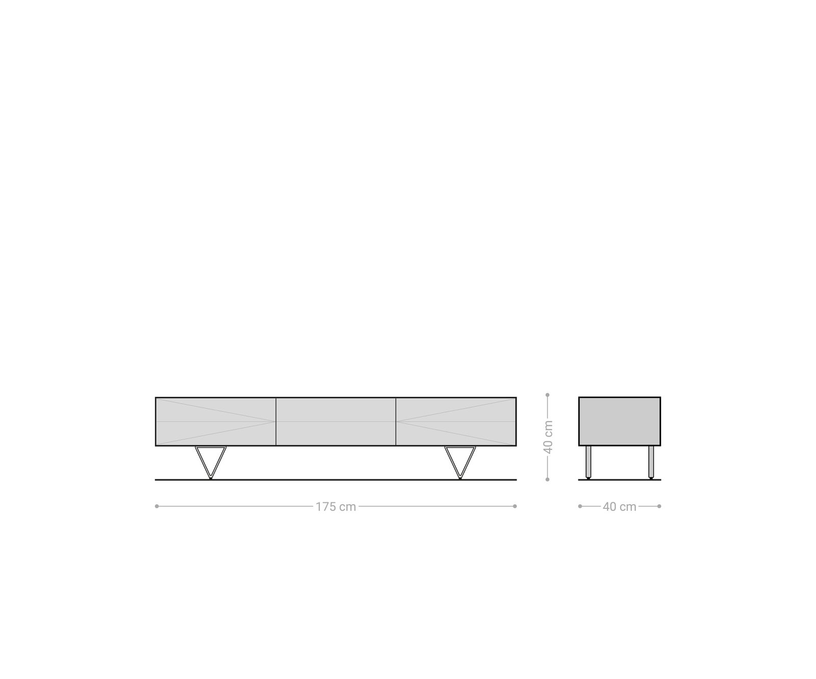 Meuble-TV Wyatt 175 cm marron acacia 1 rabat 5