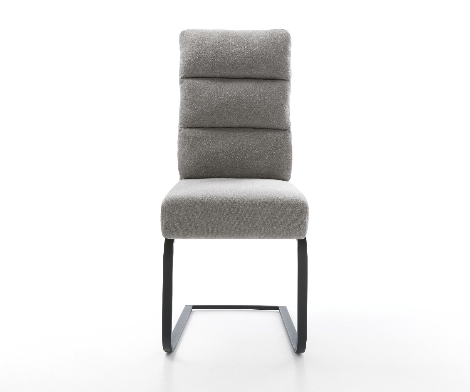 Cantilever Pela-Flex tissu structuré doux gris pied cantilever plat noir resorts ensachés 2