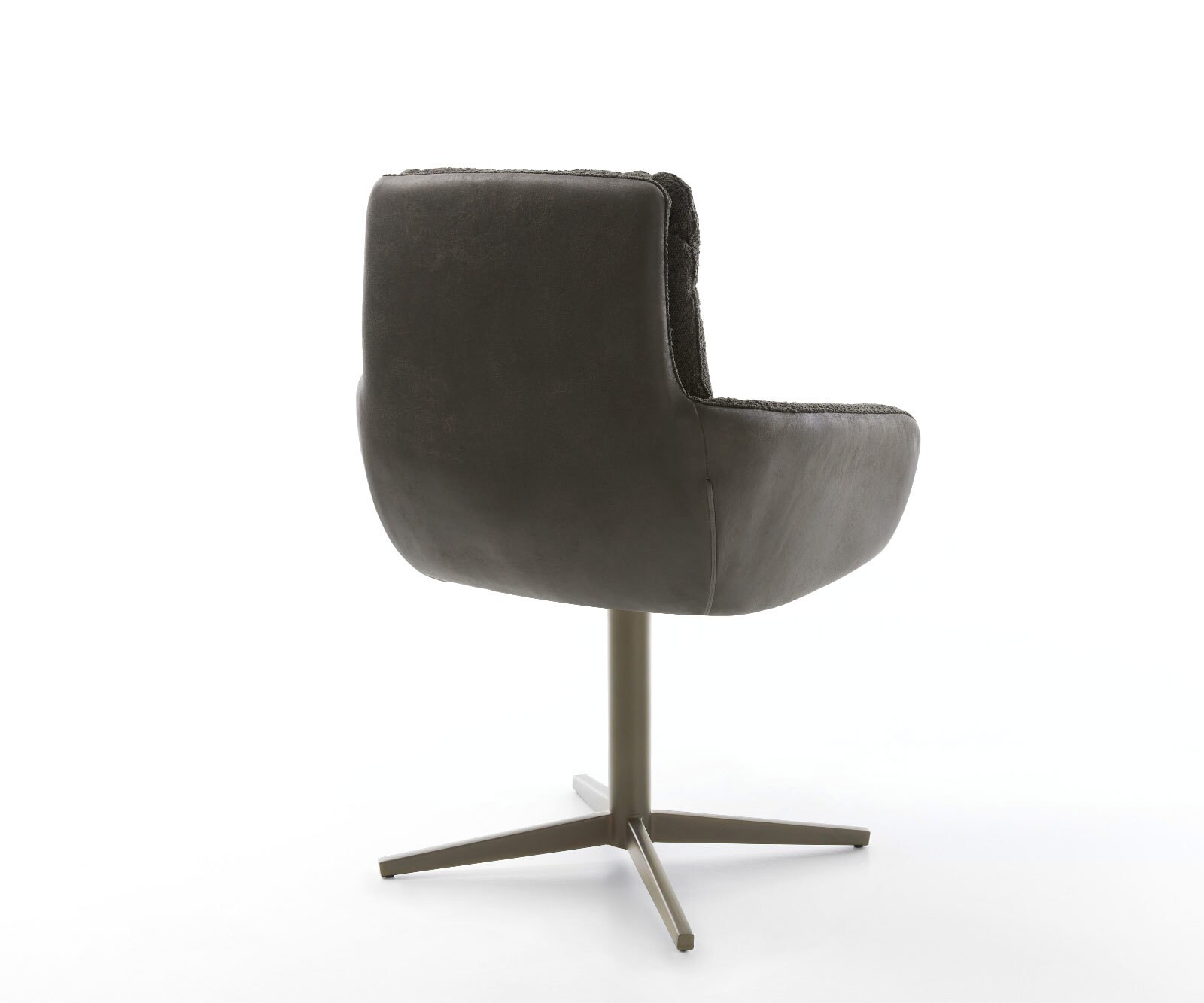 Chaise-pivotante Abelia-Flex avec accoudoirs tissu mixte noir pied de chaise 4 branches aspect titane pivotement sur 360° 4 Chaise-pivotante Abelia-Flex avec accoudoirs tissu mixte noir pied de chaise 4 branches aspect titane pivotement sur 360° 4