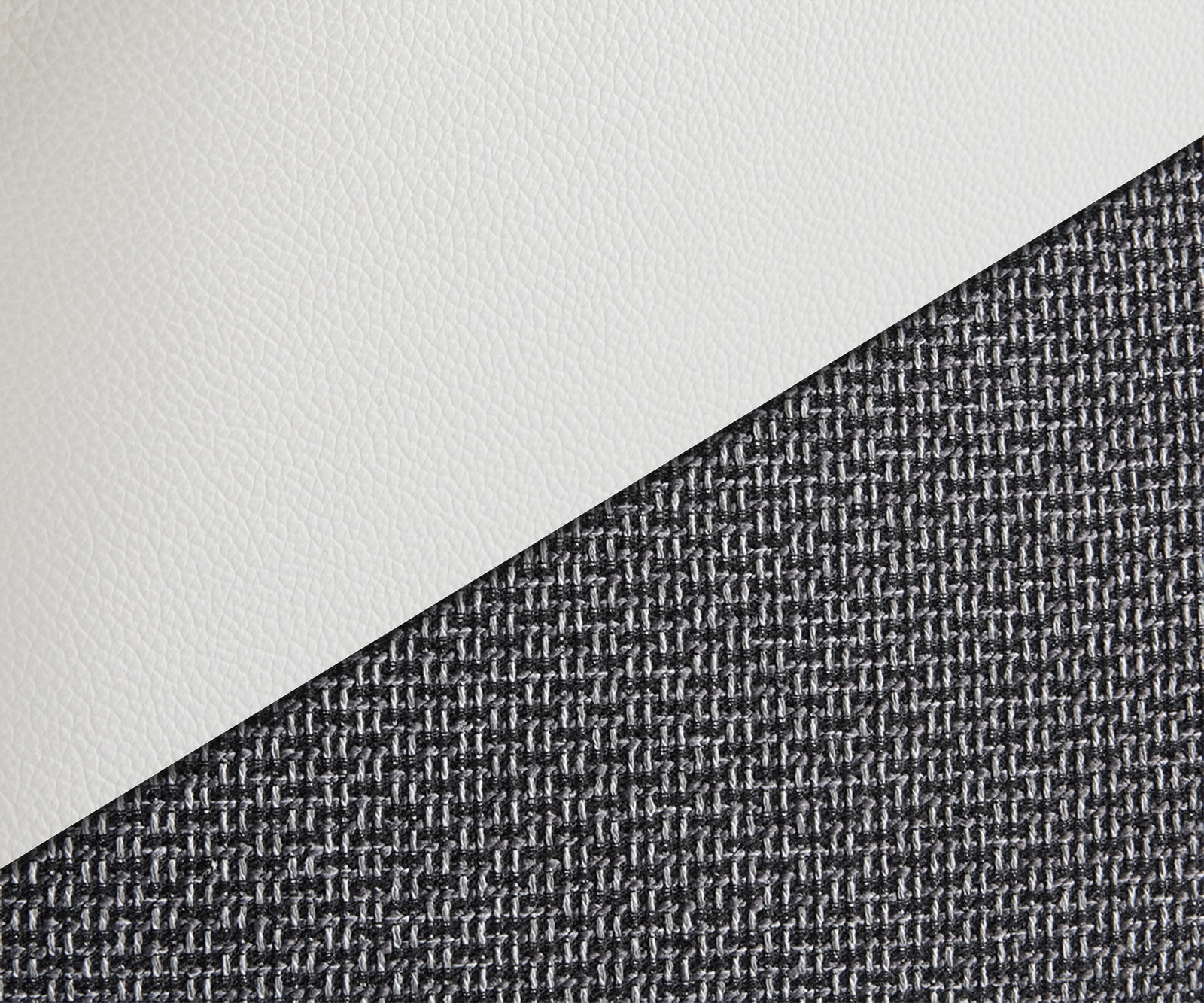 Canapé panoramique Clovis Blanc Noir modulable avec tabouret  3