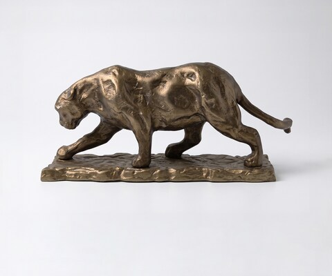 Figurine Panthera l9 x P33 x H14 cm Aluminium Aurum Satin Moulée
