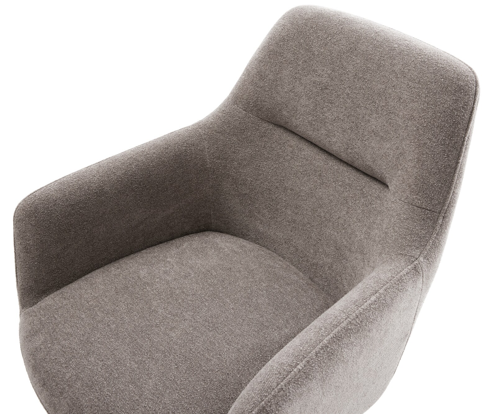 Cantilever Pejo-Flex tissu structuré doux taupe pied cantilever plat aspect titane ressorts ensachés 3