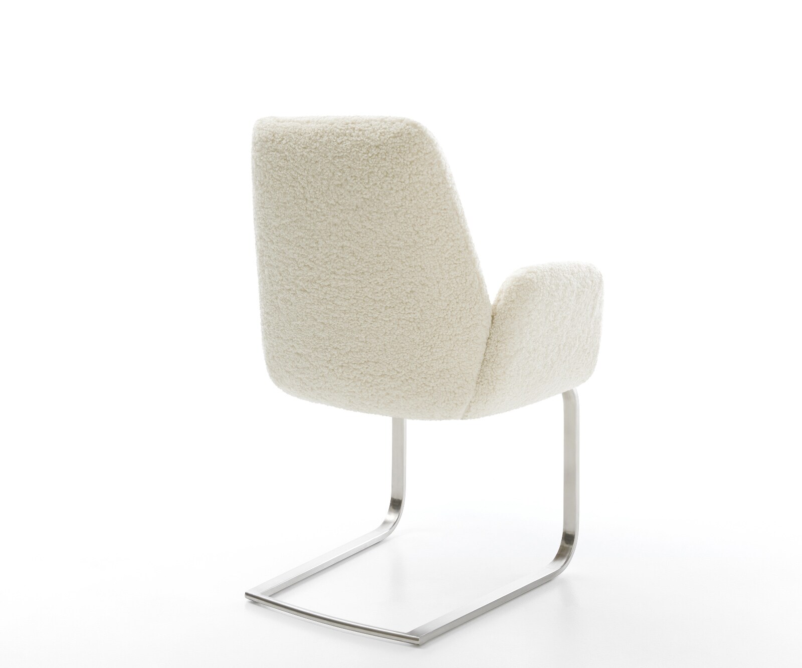 Cantilever Zoa-Flex tissu teddy beige pied cantilever plat acier inoxydable resorts ensachés 4