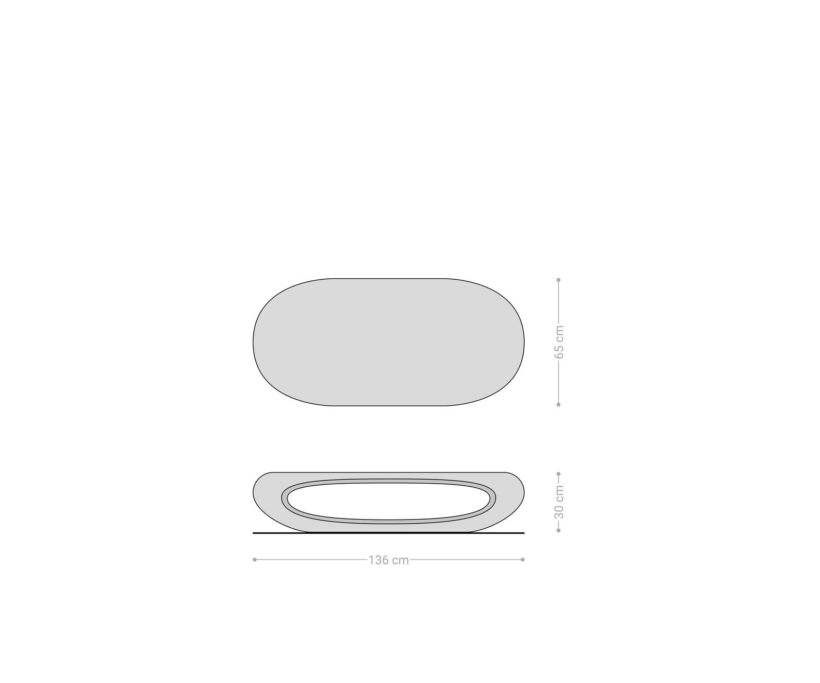 Table-basse Sinor 140x65 cm Argent métallisé 5 Table-basse Sinor 140x65 cm Argent métallisé 5
