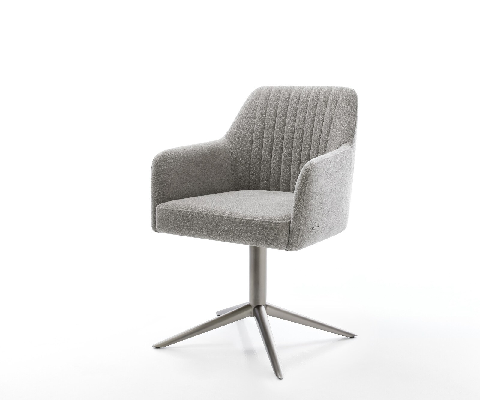 Chaise-pivotante Greg-Flex tissu structuré doux gris pied de chaise 4 branches grafiete pivotement sur 360° fonction bascule resorts ensachés 1