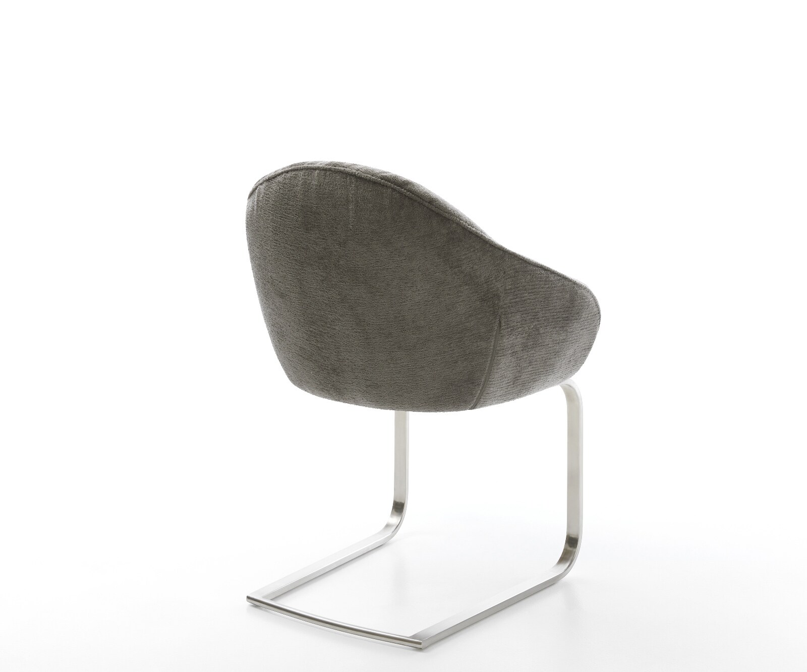 Cantilever Gaio-Flex bouclé doux couleur boue pied cantilever plat acier inoxydable 4