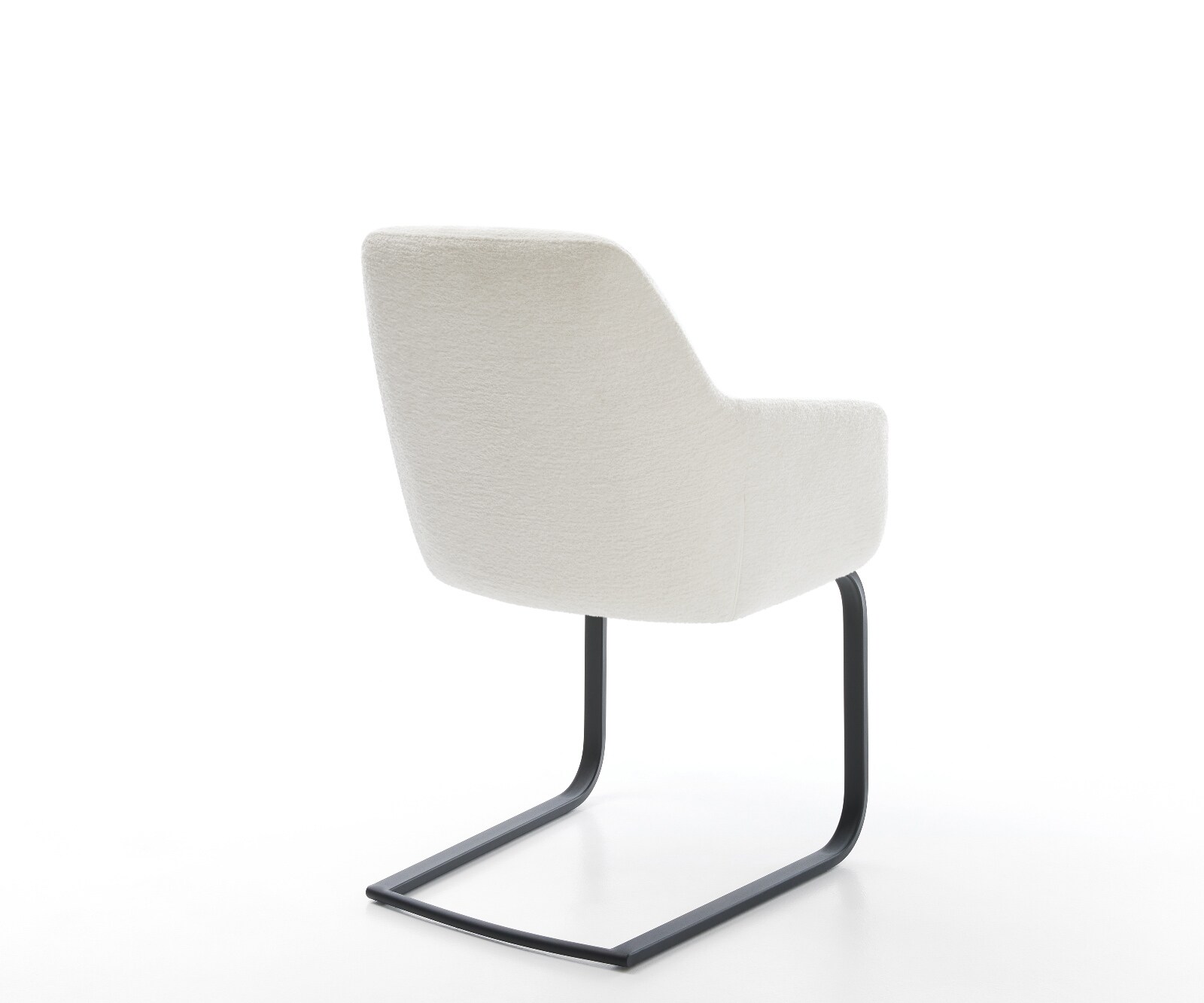 Cantilever Pejo-Flex bouclé doux beige pied cantilever plat noir resorts ensachés 5