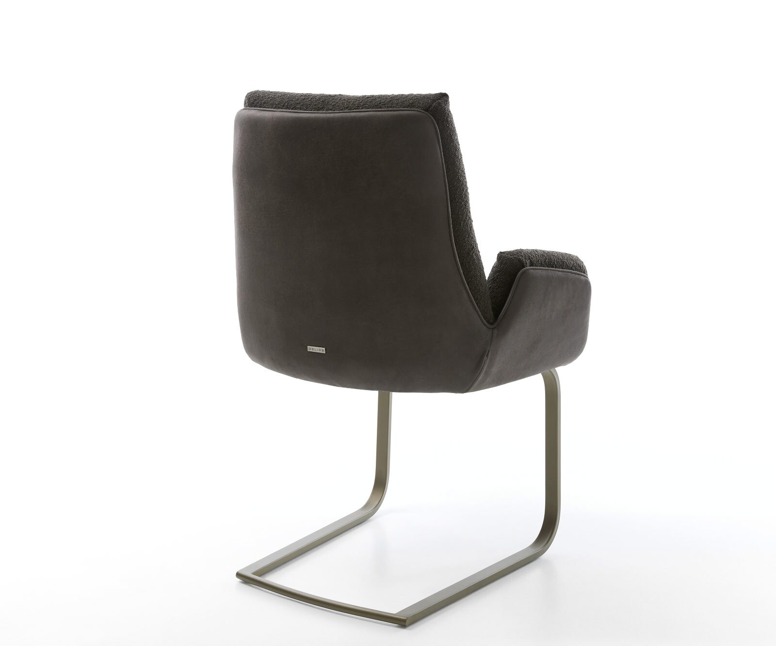 Cantilever Clea-Flex tissu mixte noir pied cantilever plat aspect titane 4 Cantilever Clea-Flex tissu mixte noir pied cantilever plat aspect titane 4