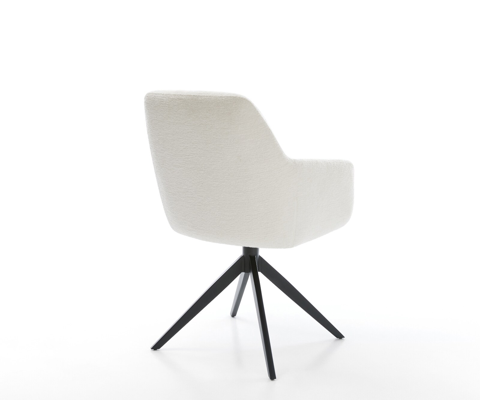 Chaise-pivotante Pejo-Flex bouclé doux beige pied croisé large noir pivotement sur 360° fonction bascule resorts ensachés 5