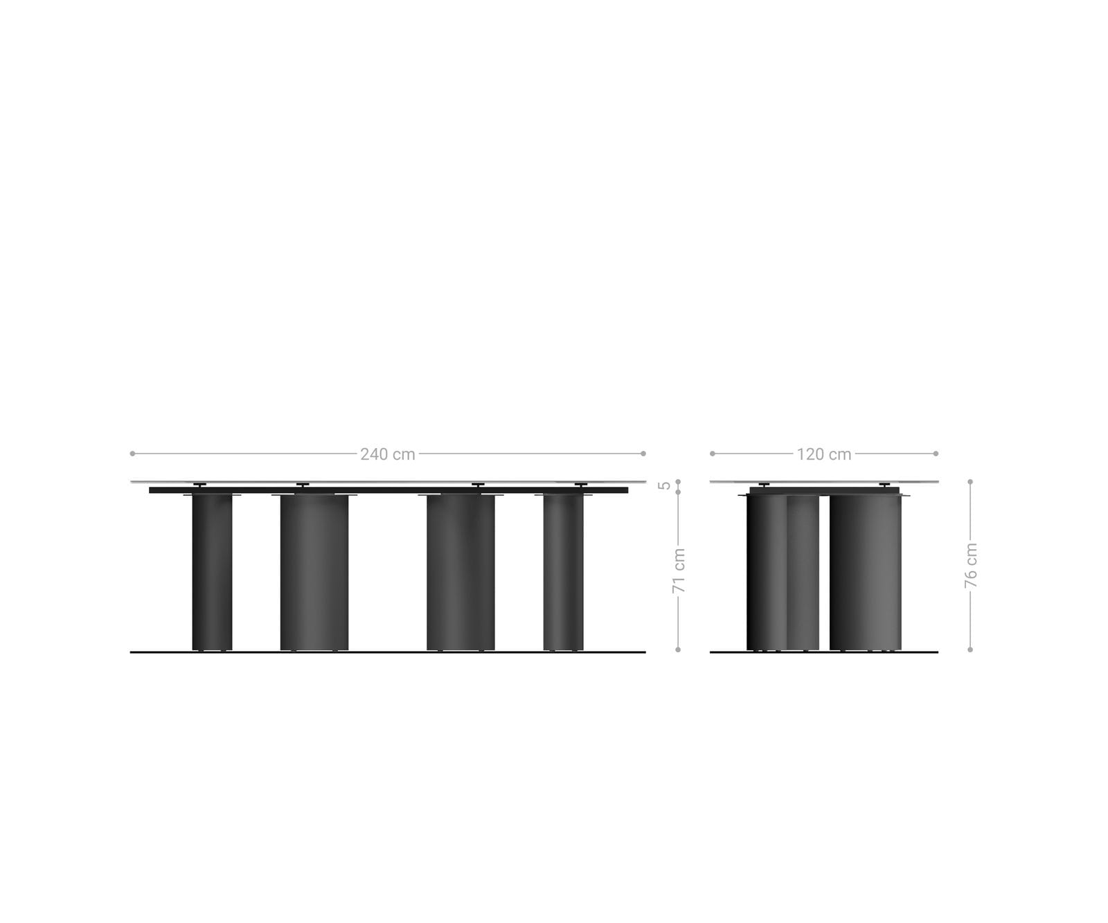 Table à manger Edge Boot 240x120 Céramique Iris FMG Patagonia Lappato Pilier Acier inoxydable Graphite 6 Table à manger Edge Boot 240x120 Céramique Iris FMG Patagonia Lappato Pilier Acier inoxydable Graphite 6