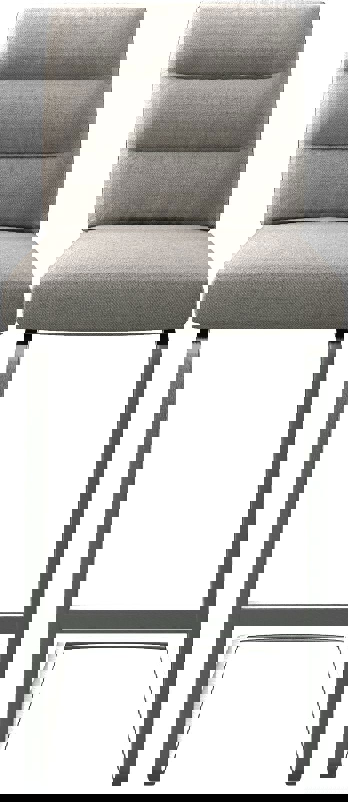 Chaise-de-bar Pela-Flex rayures gris clair chaise cantilever acier plat inoxydable 3